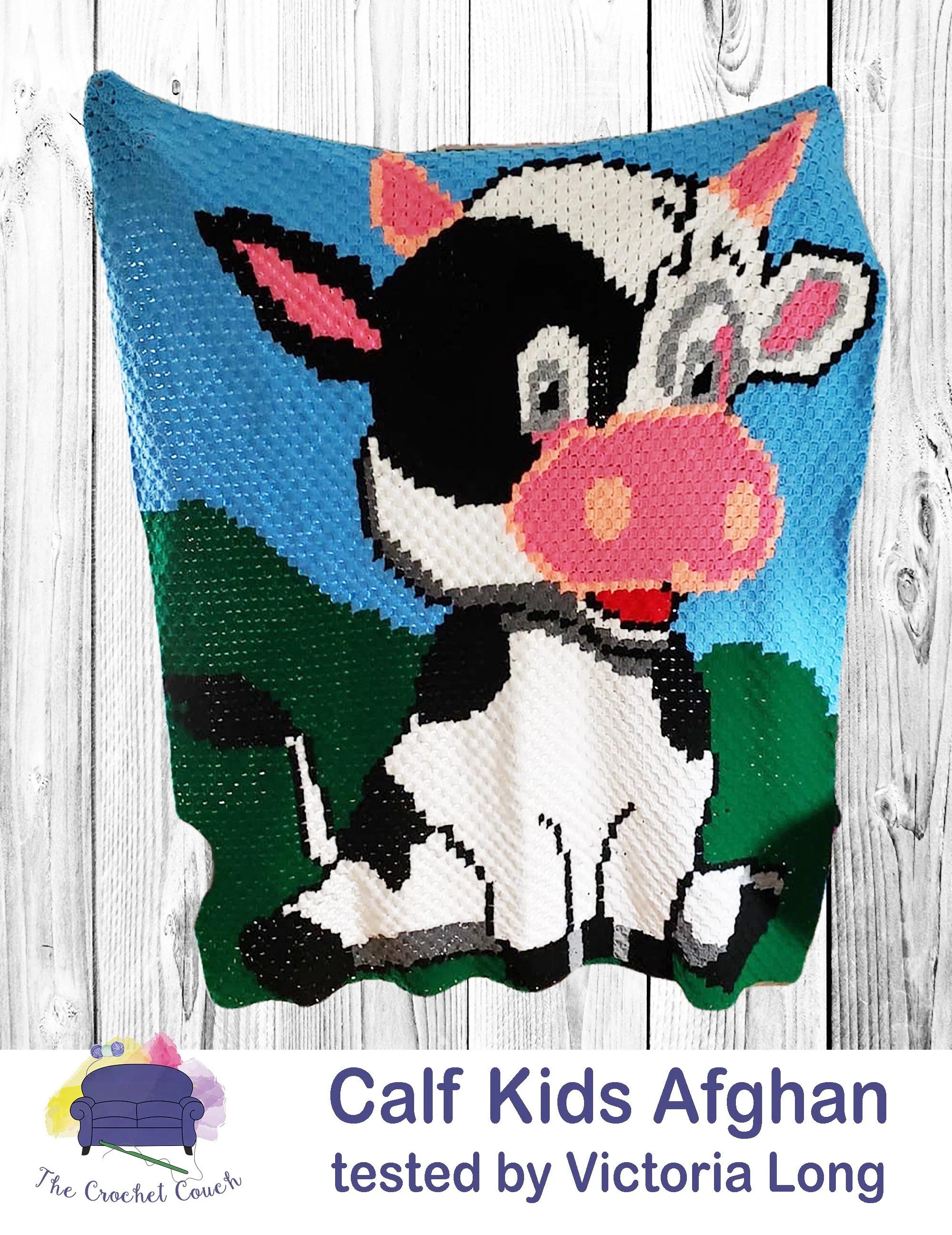 Calf Kids Afghan, C2C Crochet Pattern