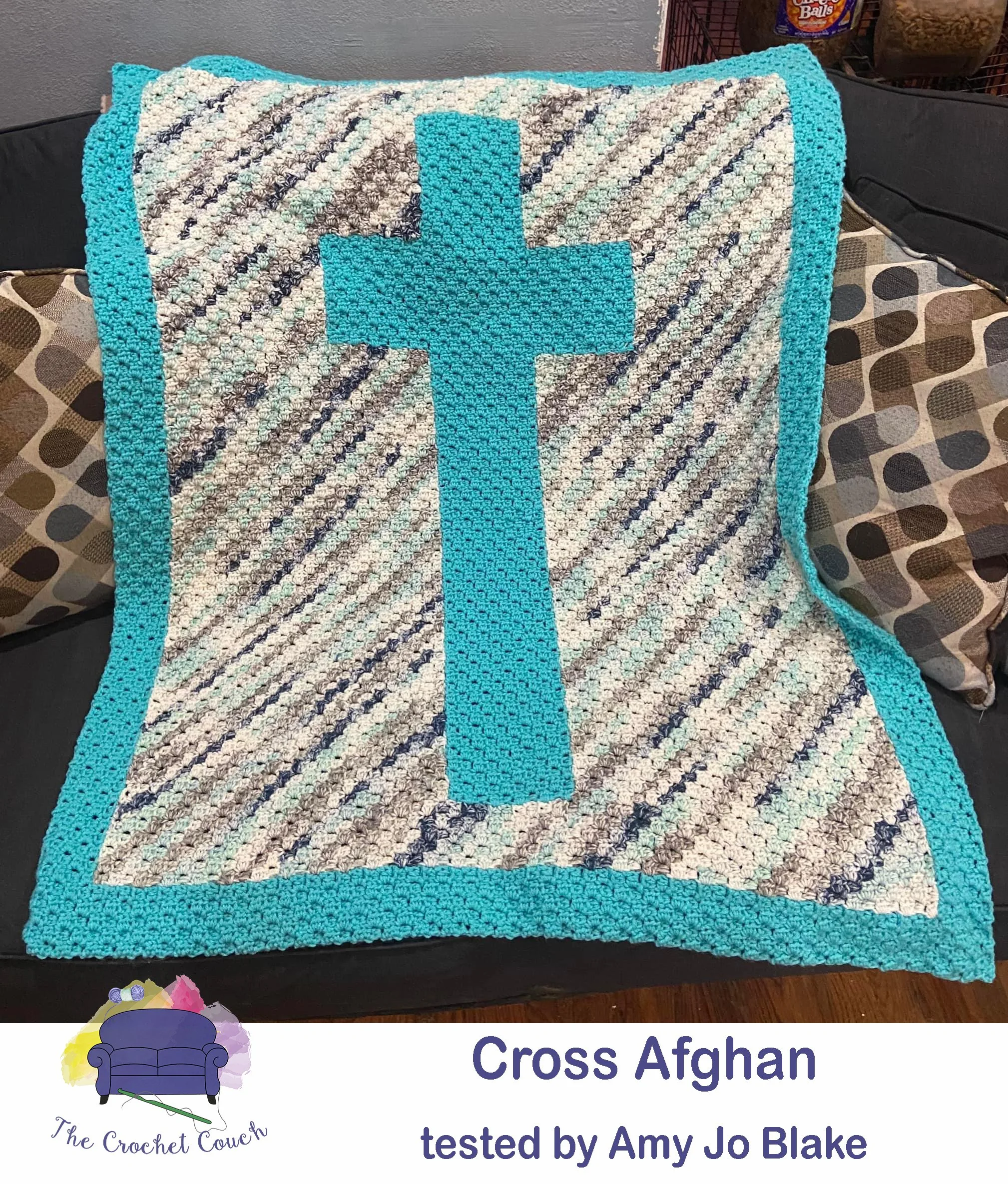 Cross Afghan, C2C Crochet Pattern