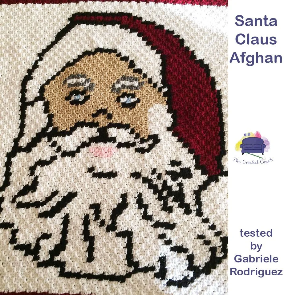 Santa Claus Afghan, C2C Crochet Pattern