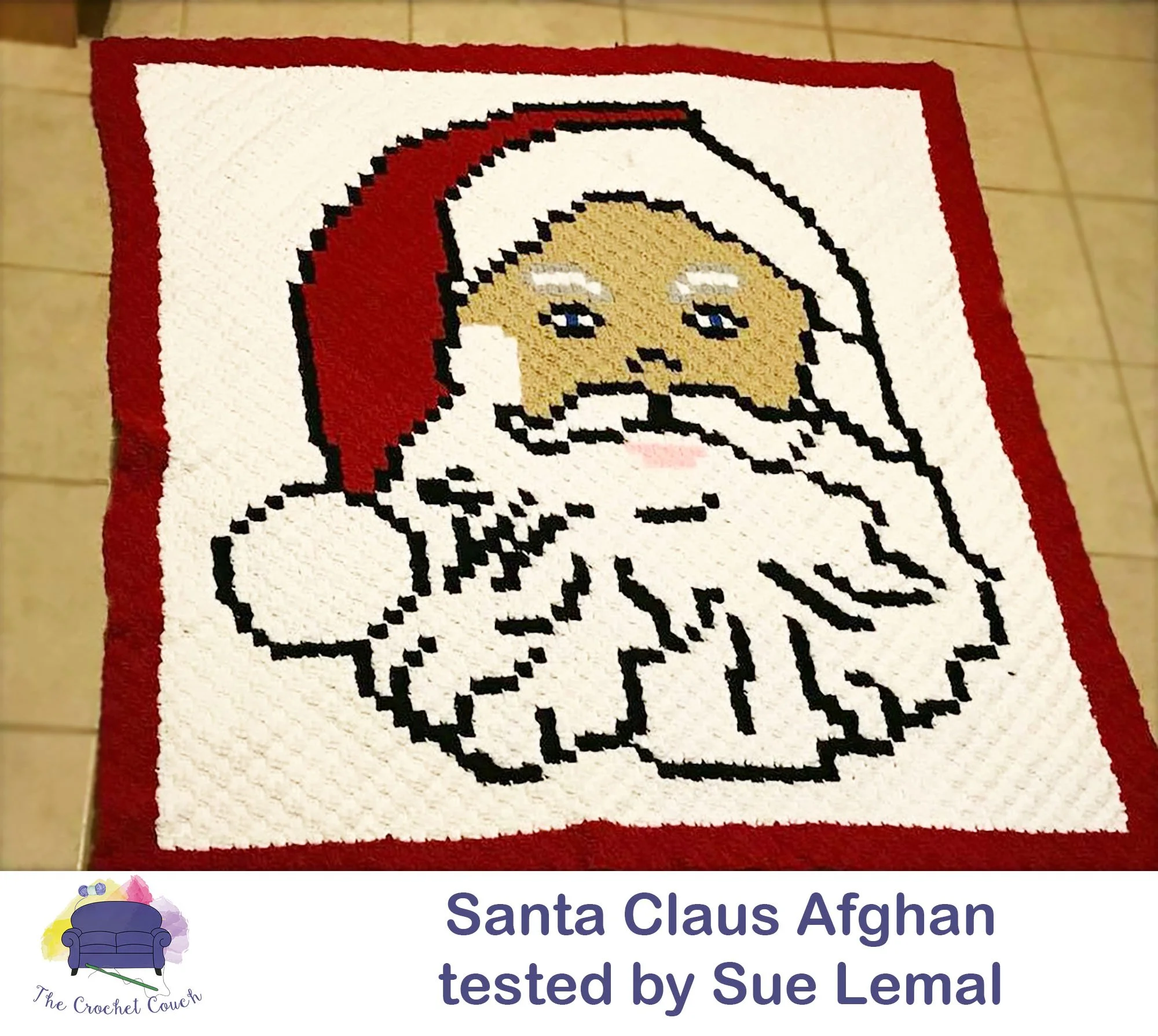 Santa Claus Afghan, C2C Crochet Pattern