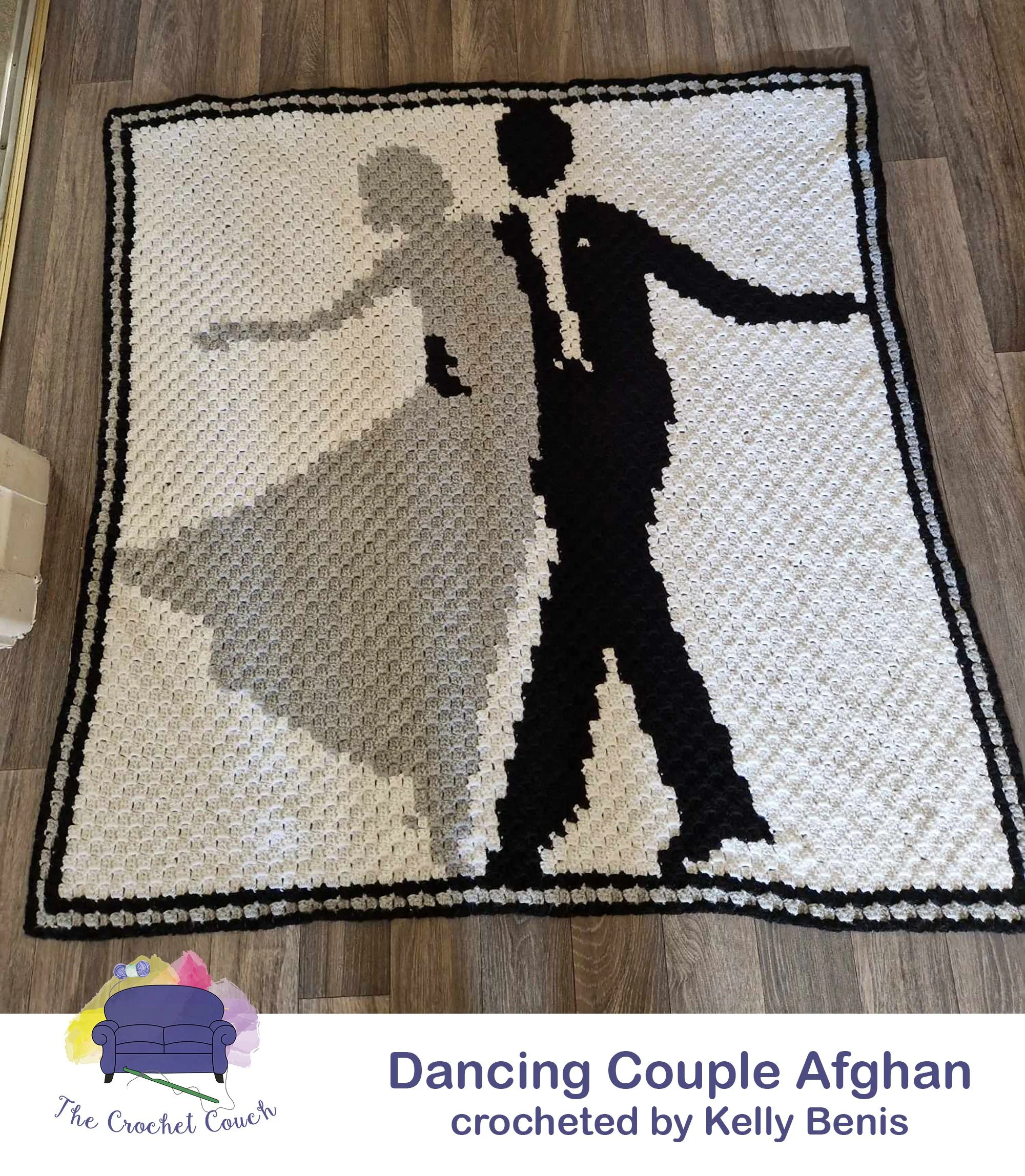Dancing Couple Afghan C2C Crochet Pattern