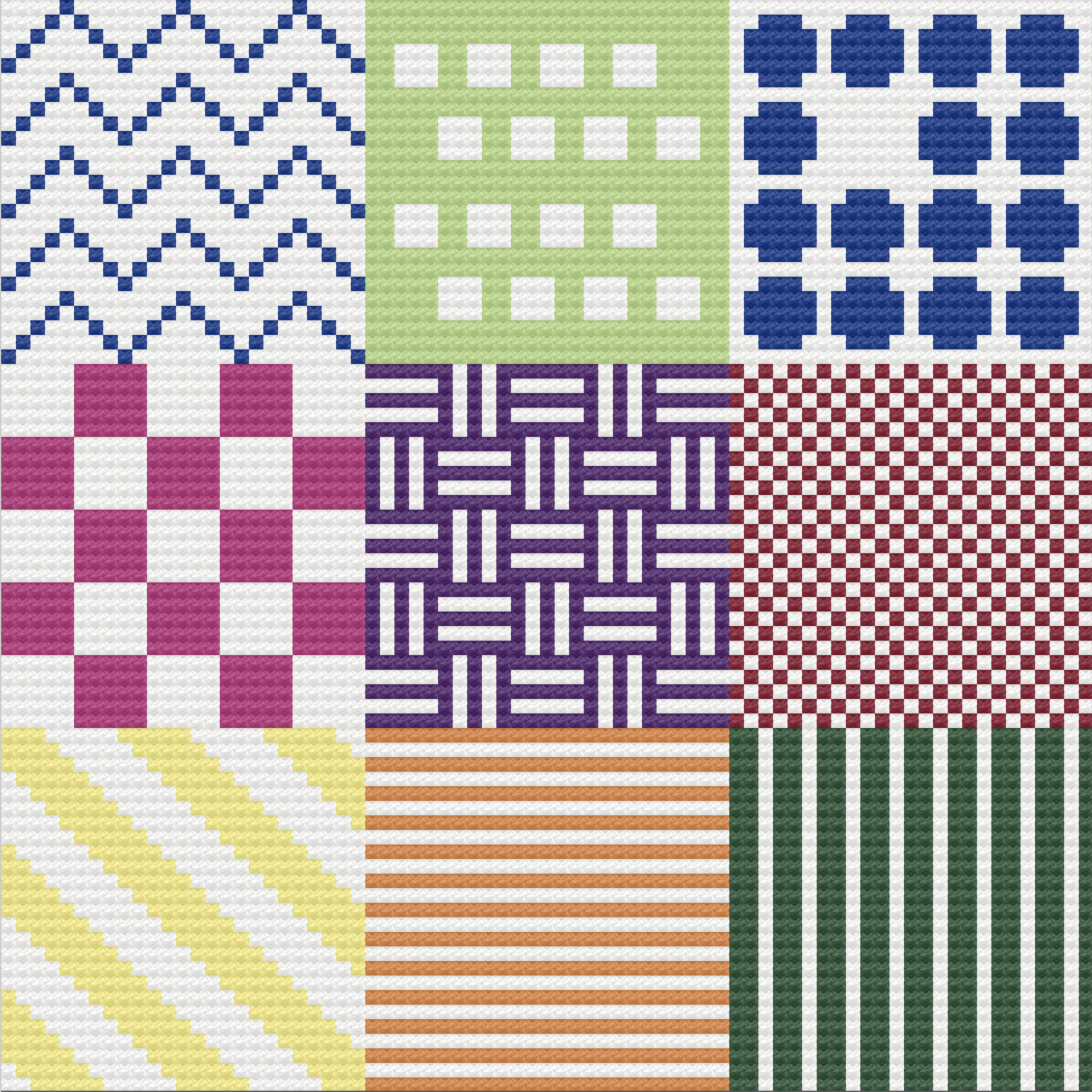 Perfect Patterns Afghan, C2C Crochet Pattern