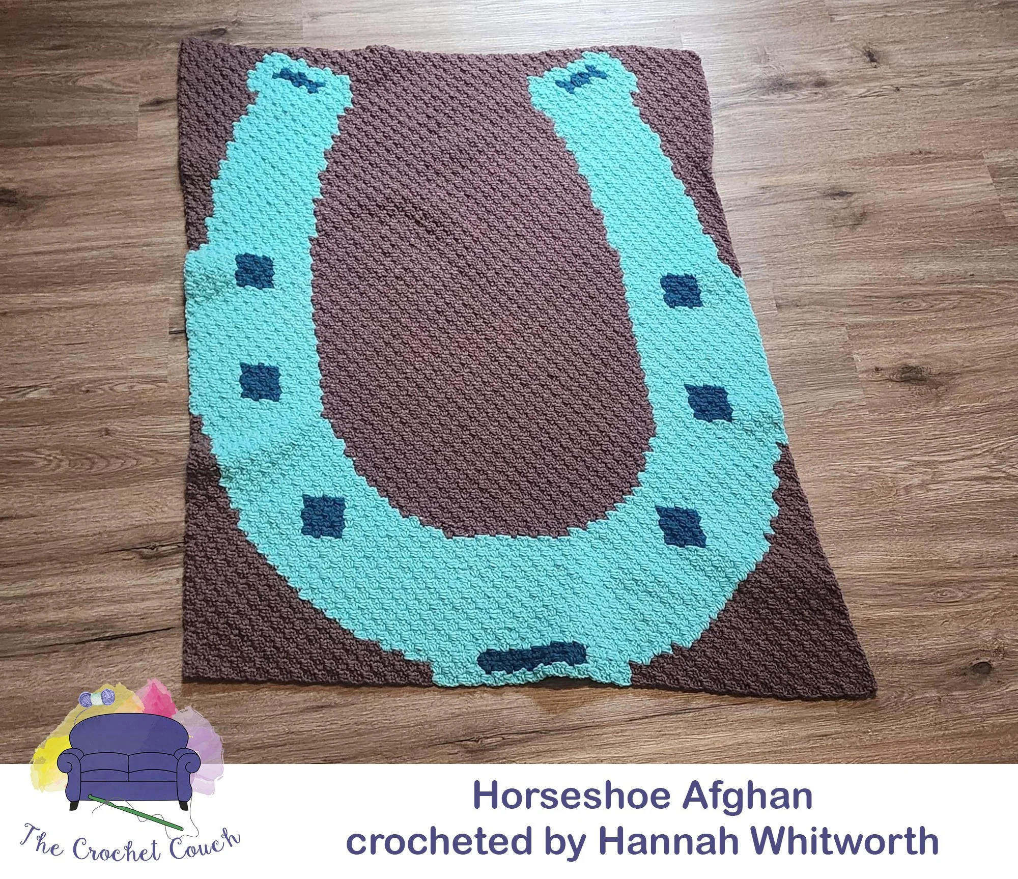 Horseshoe Afghan, C2C Crochet Pattern