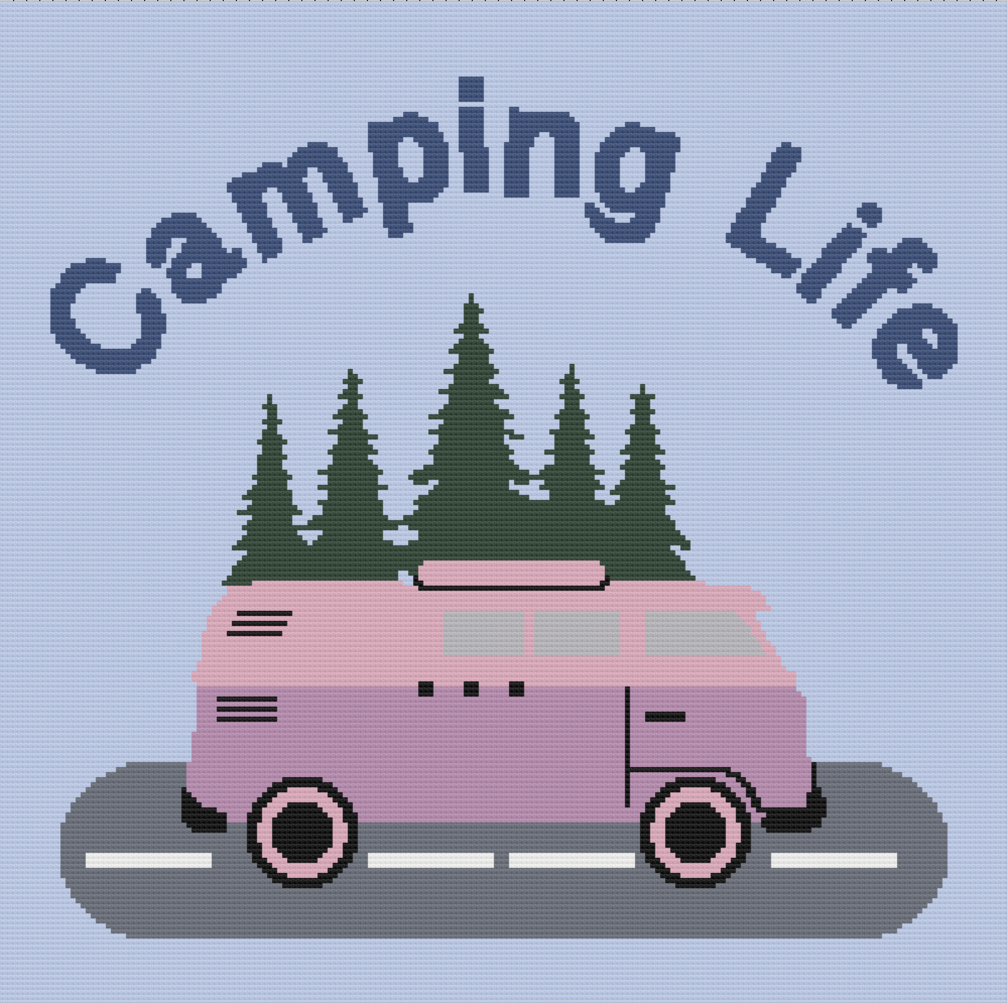 Camping Life Afghan, SC or TSS Crochet Pattern