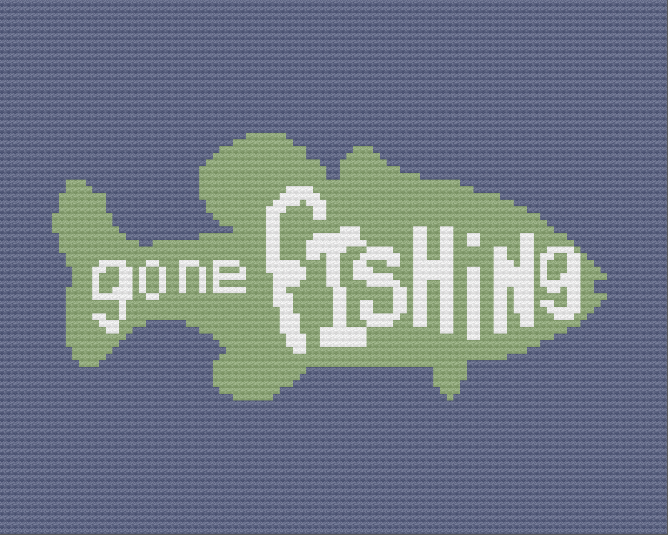 Gone Fishing Afghan, C2C Crochet Pattern