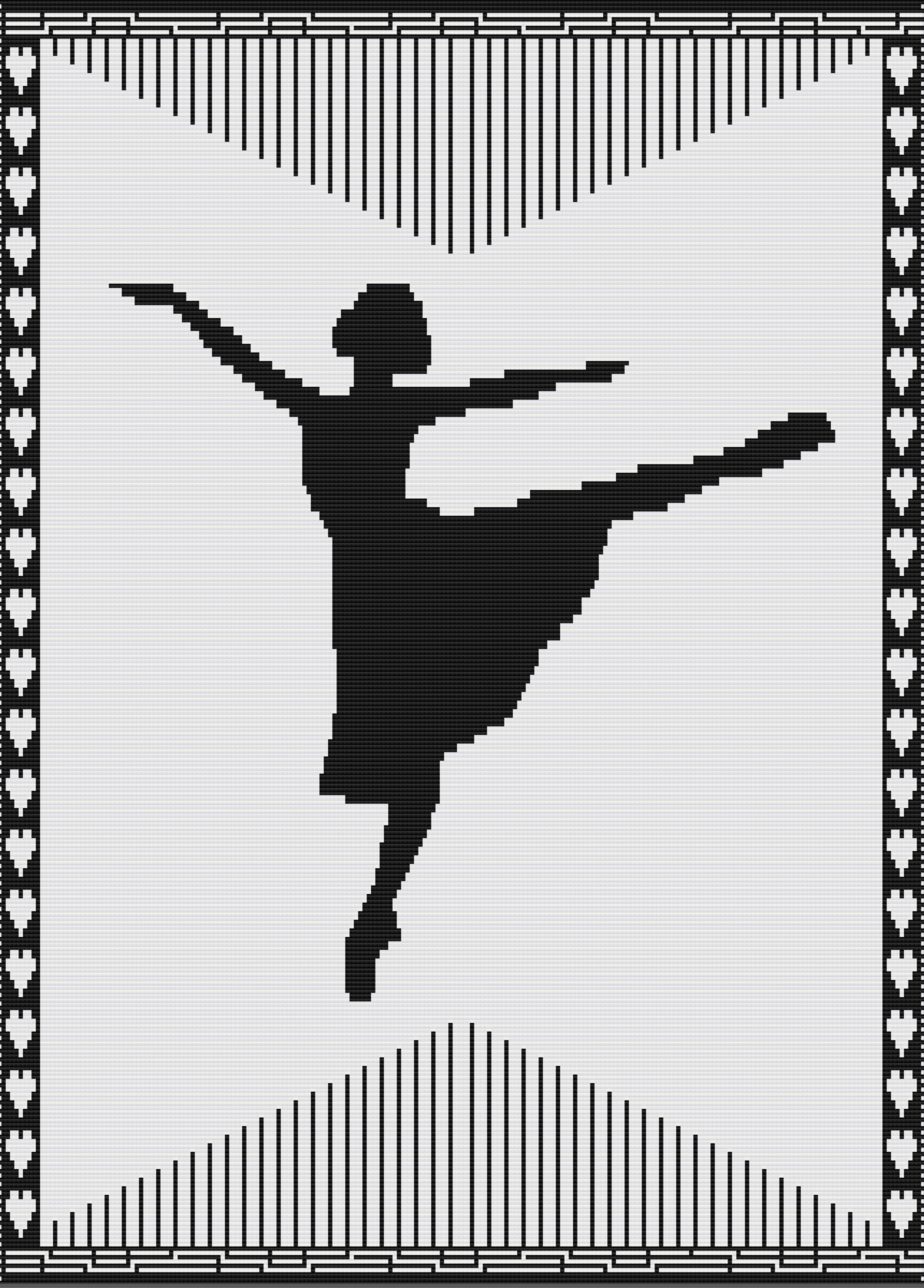 Ballerina Afghan, Mosaic Crochet Pattern