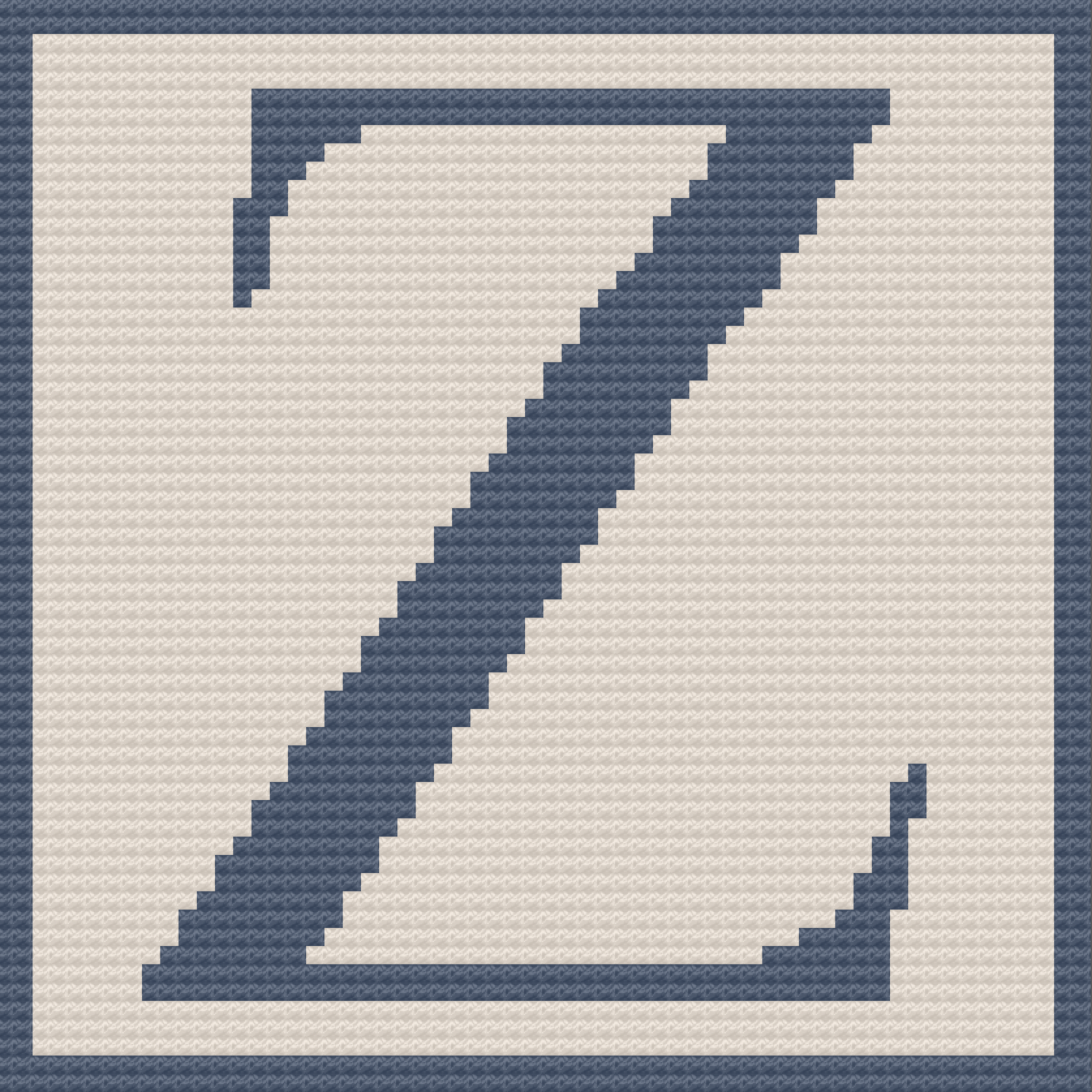 Letter Z KidTimes Afghan, C2C Crochet Pattern