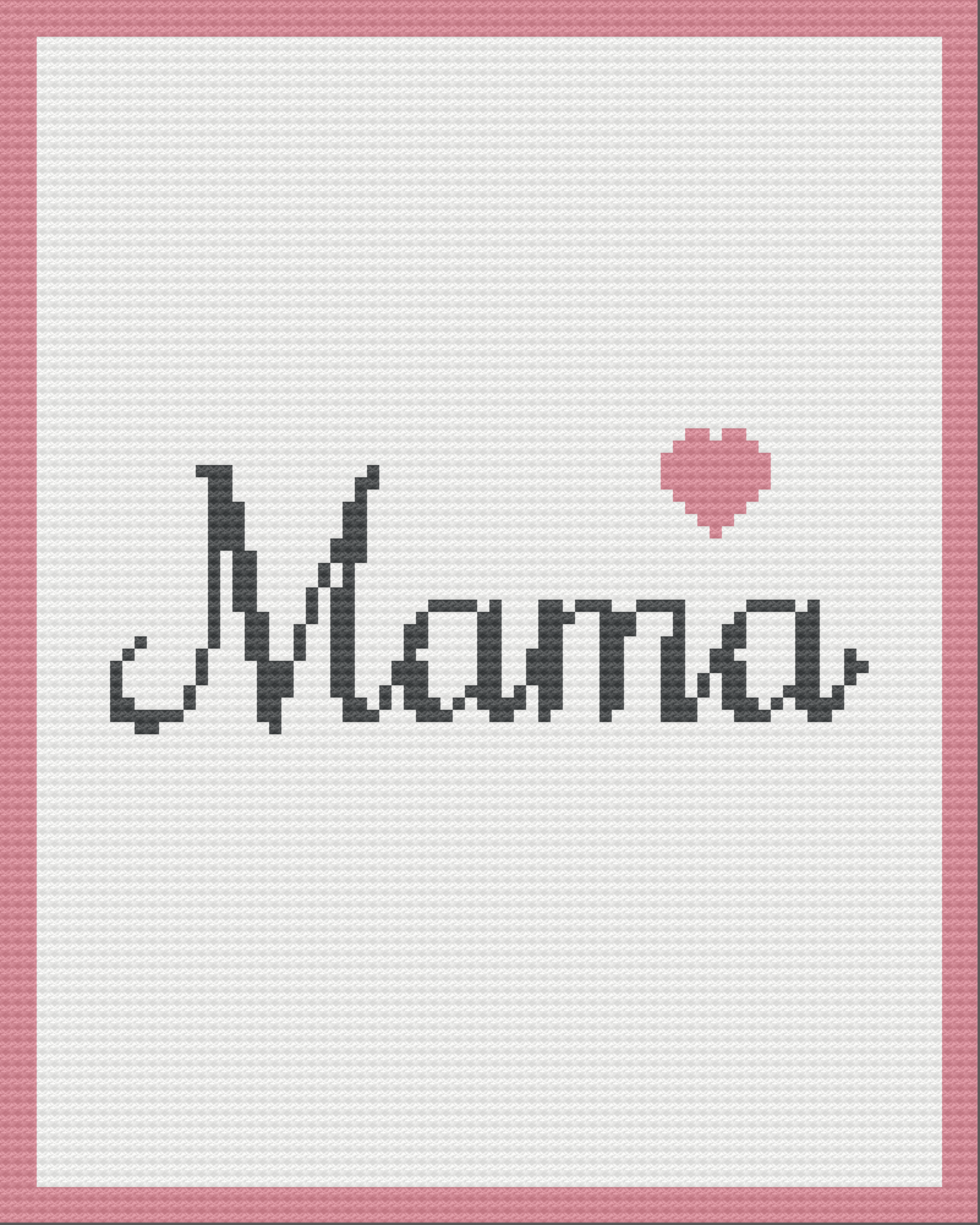 Mama Afghan, C2C Crochet Pattern
