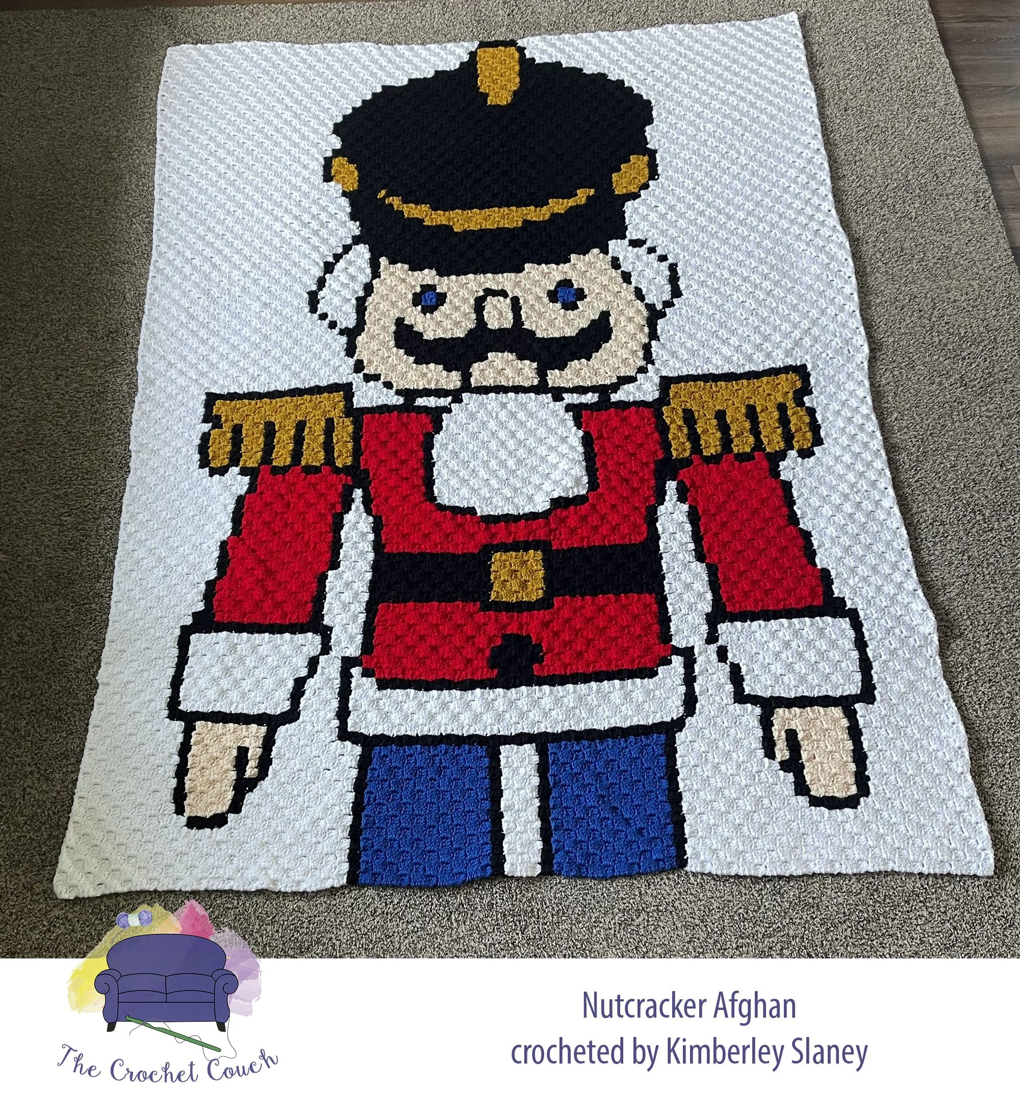Nutcracker Afghan, C2C Crochet Pattern