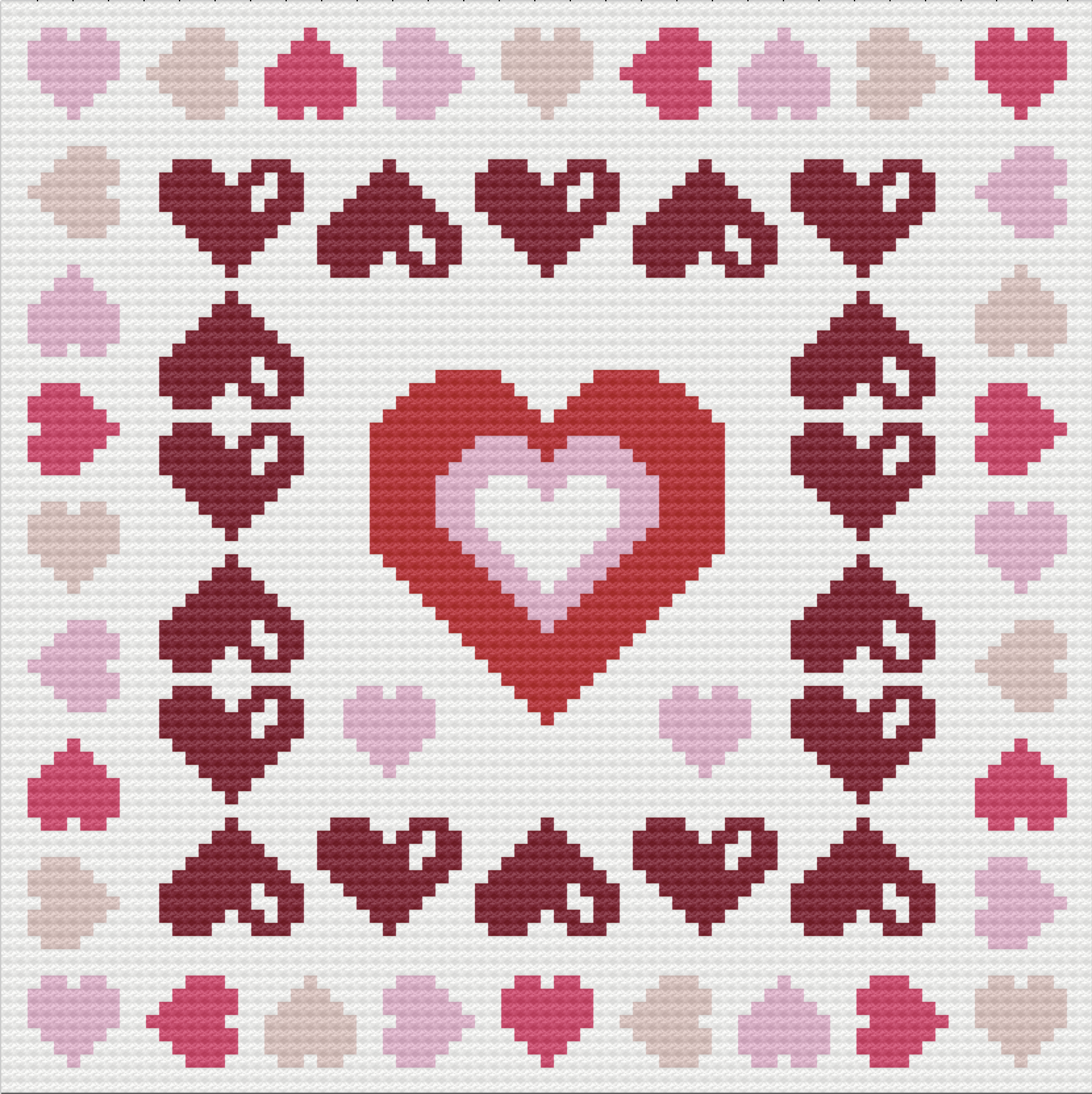 Hearts Will Roll Afghan, C2C Crochet Pattern