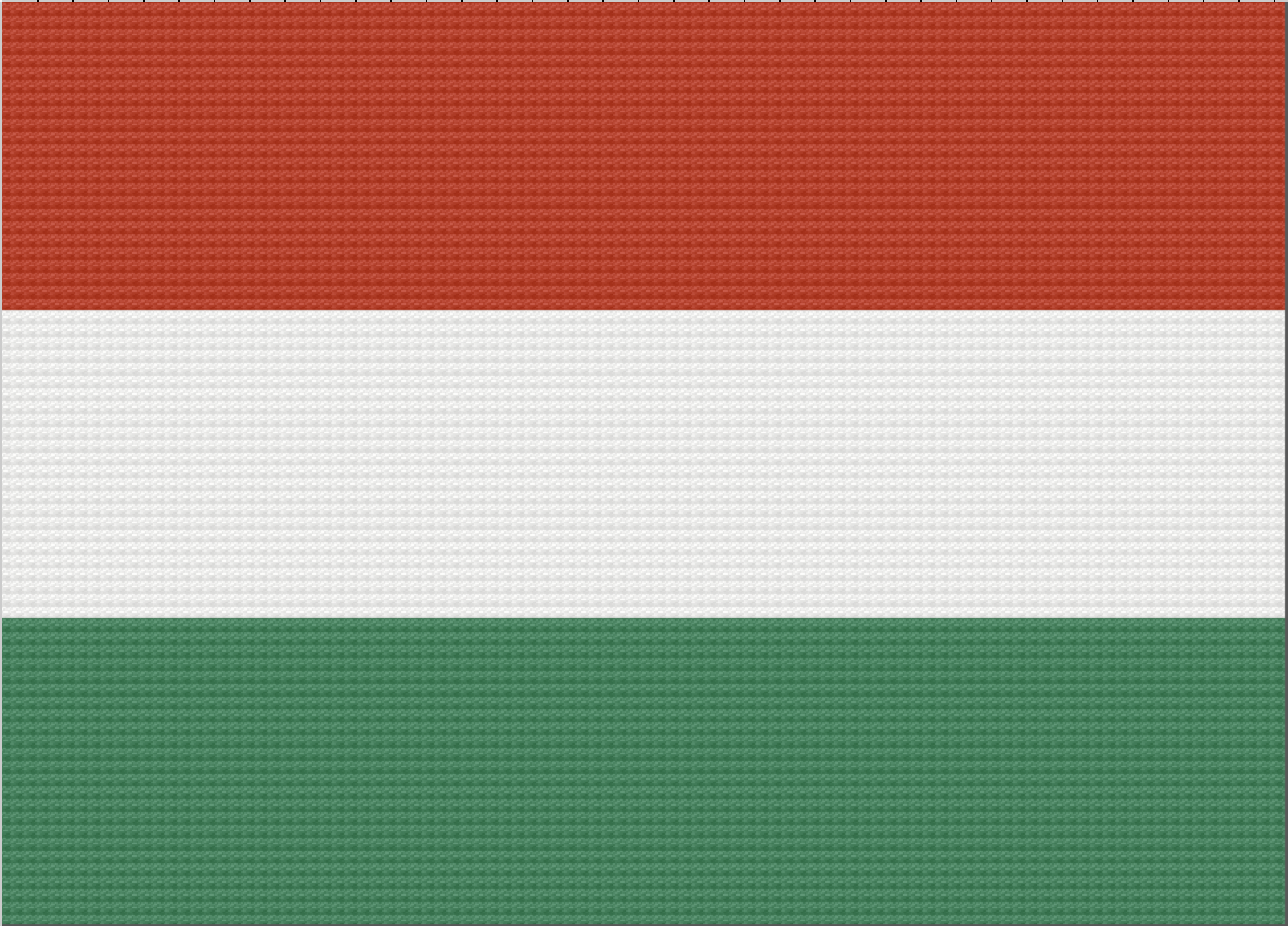 Computer generated image of the Flag of Hungary with top stripe of red, middle stripe of white and bottom stripe of green