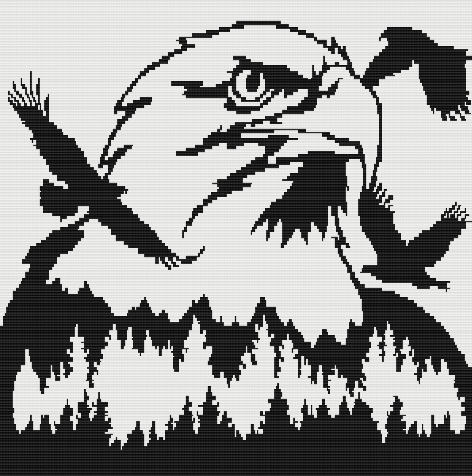 Eagle Mountain Afghan, Mosaic Crochet Pattern