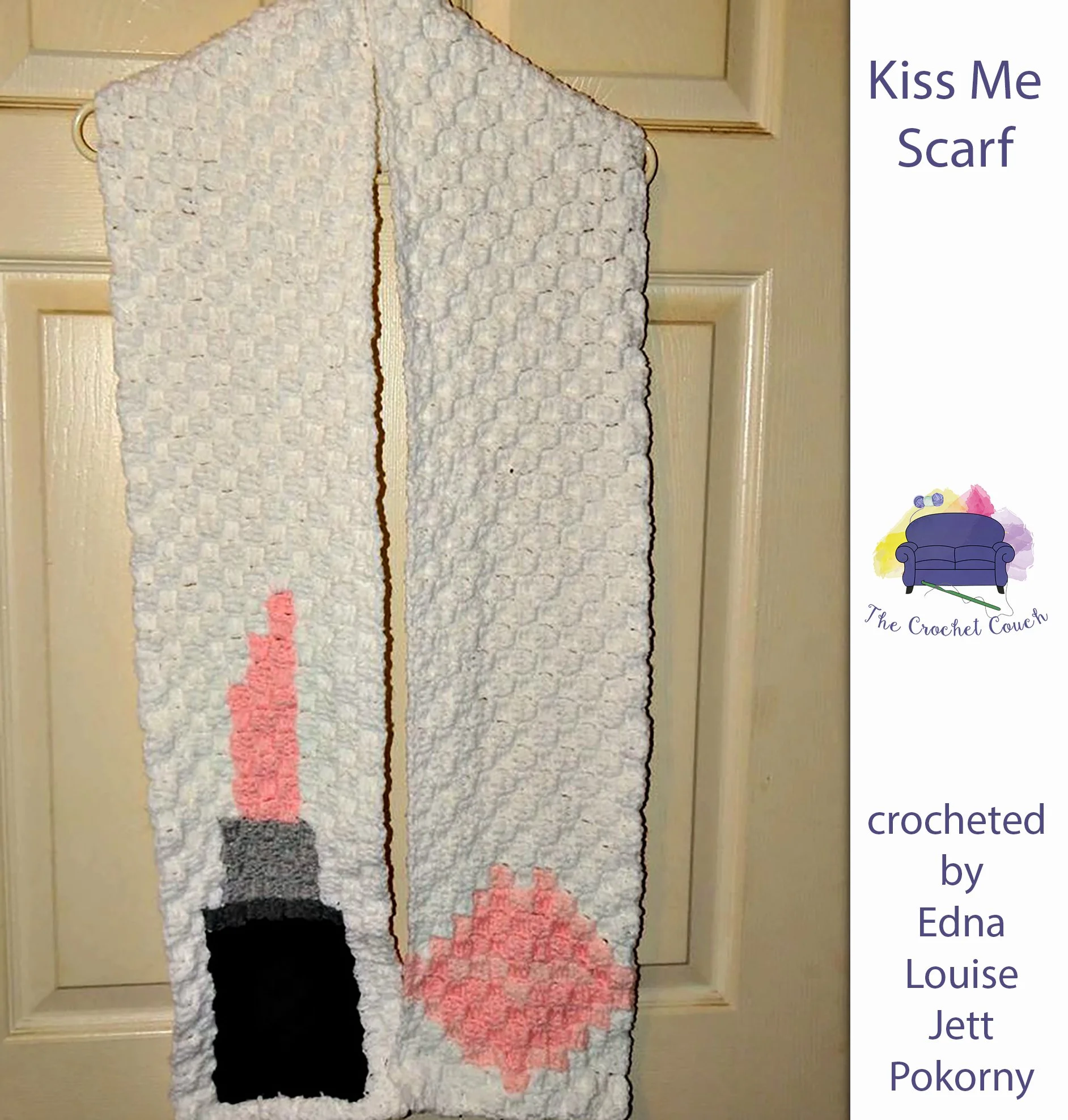 Kiss Me Scarf, C2C Crochet Pattern