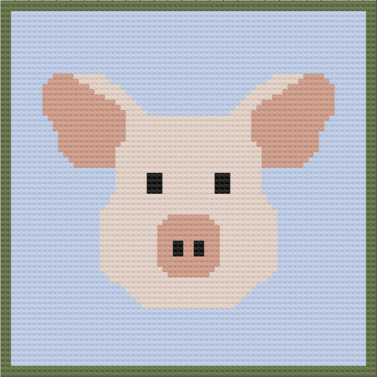 Piggy Perfection: A Farmyard Crochet Square for SC &amp; TSS
