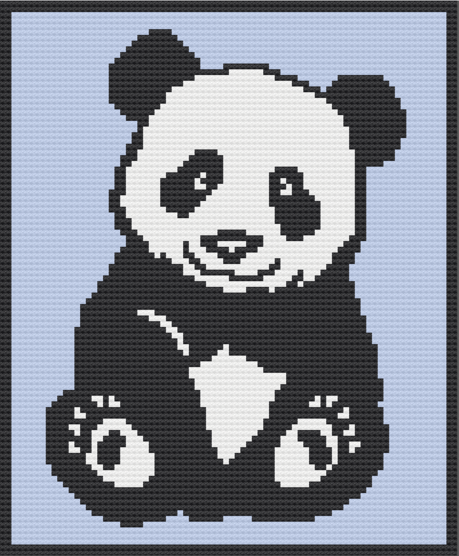 Panda Sits Pretty Afghan – Cute Panda Blanket Crochet Pattern