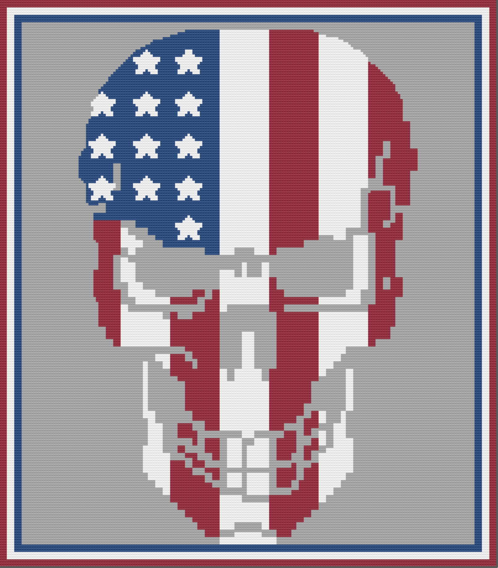 Skull Stars & Stripes Afghan