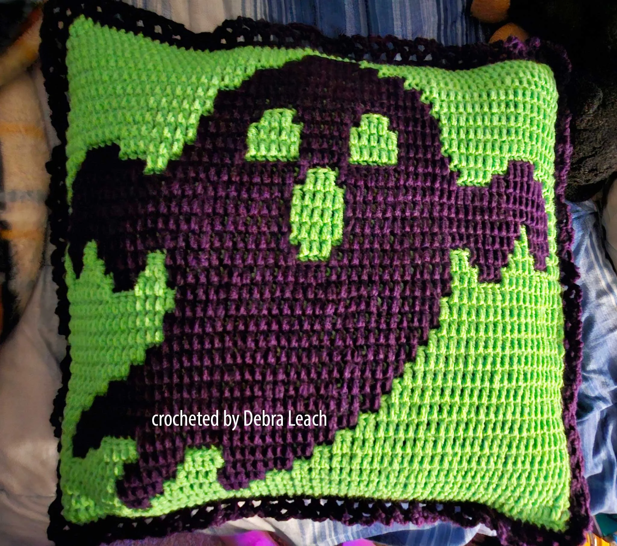 Ghost Pillow Crochet Pattern: Halloween Cushion with Front & Back Designs