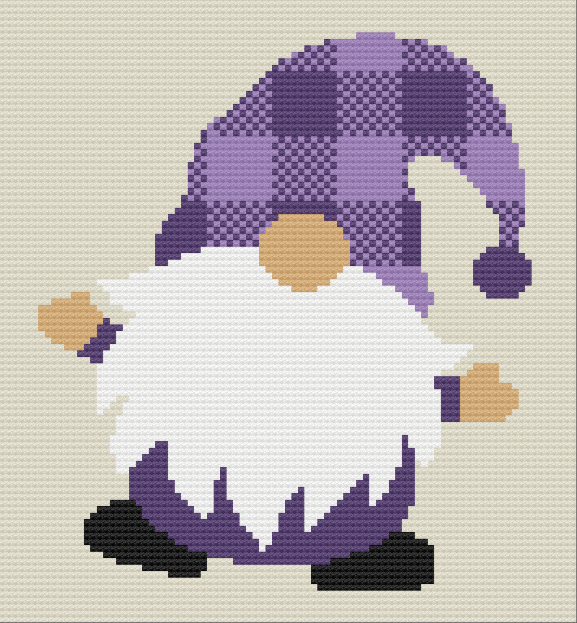 Moonbeam Gnome Afghan Pattern, Whimsical Gnome Blanket Design, Cute Fantasy Crochet Blanket