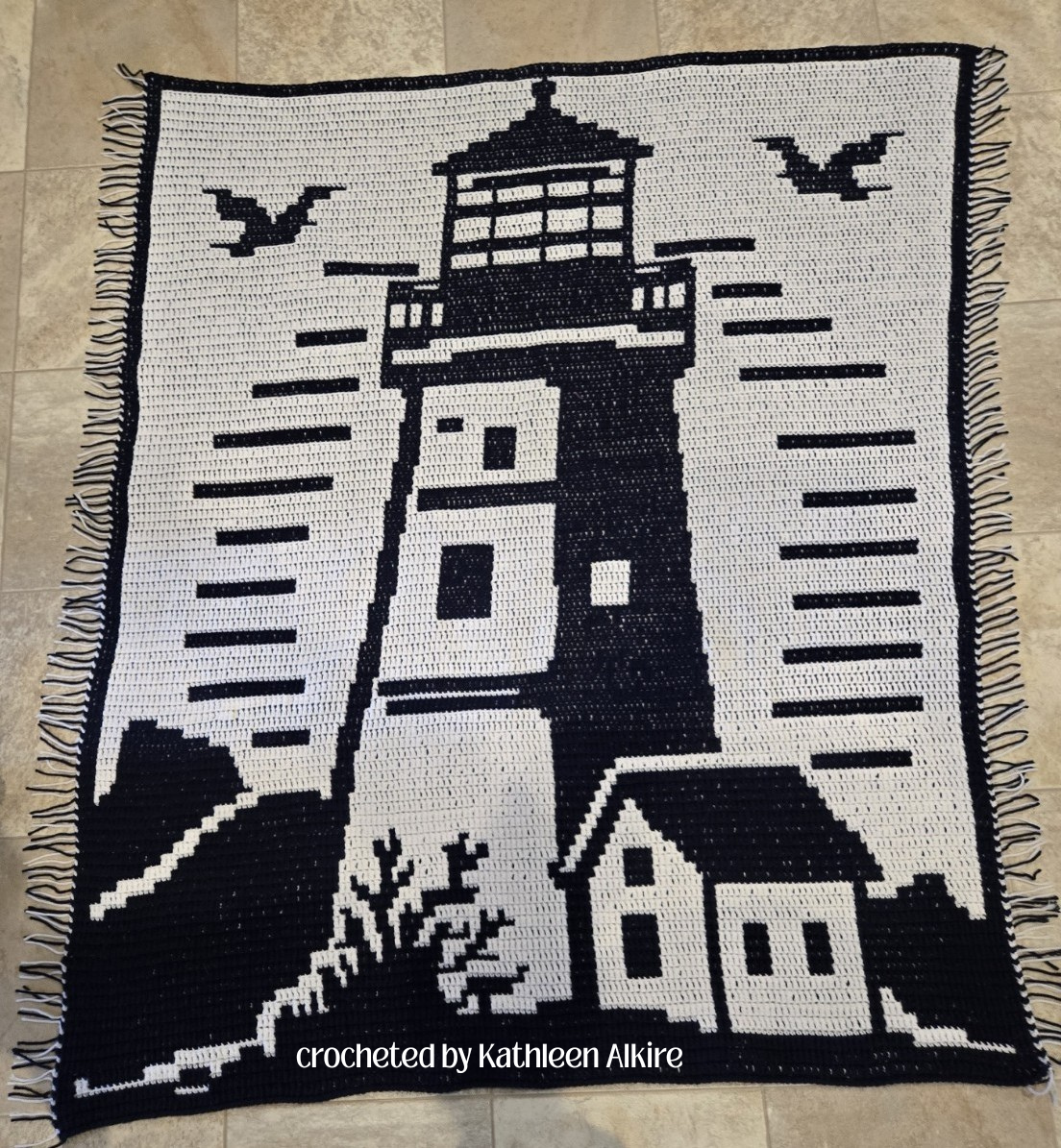 Beacon Bay Mini Overlay Mosaic Afghan