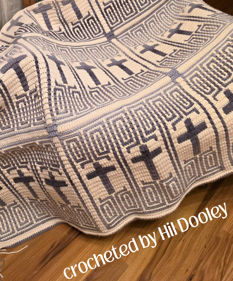 Crypt Cross Mosaic Afghan