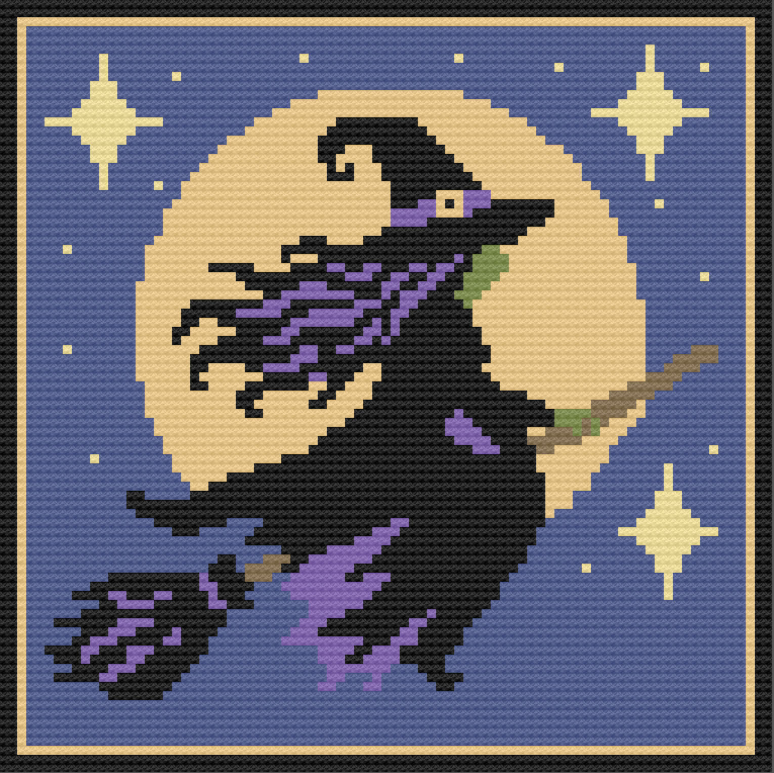 Moonlit Witch C2C Afghan
