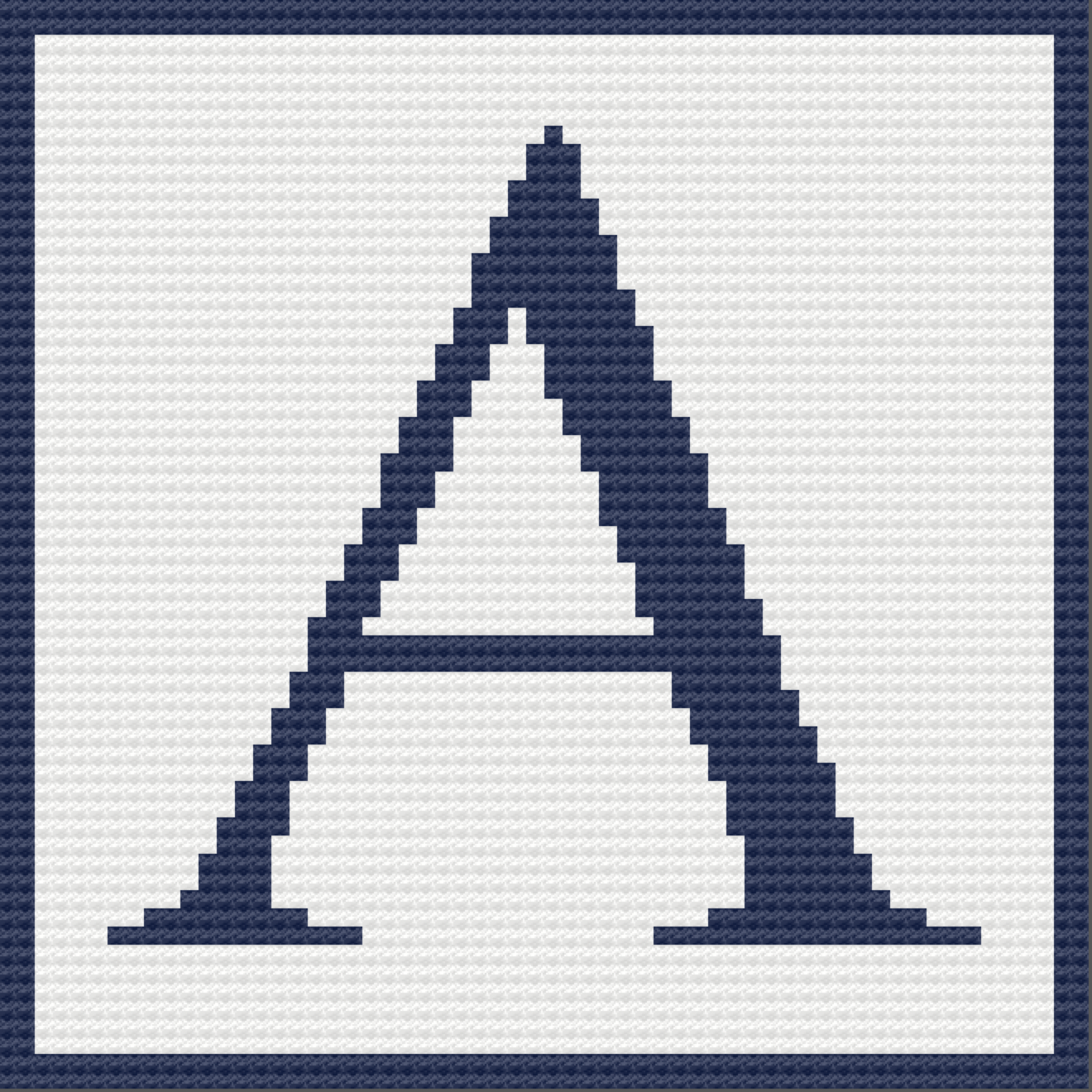 Letter A KidTimes Afghan, C2C Crochet Pattern