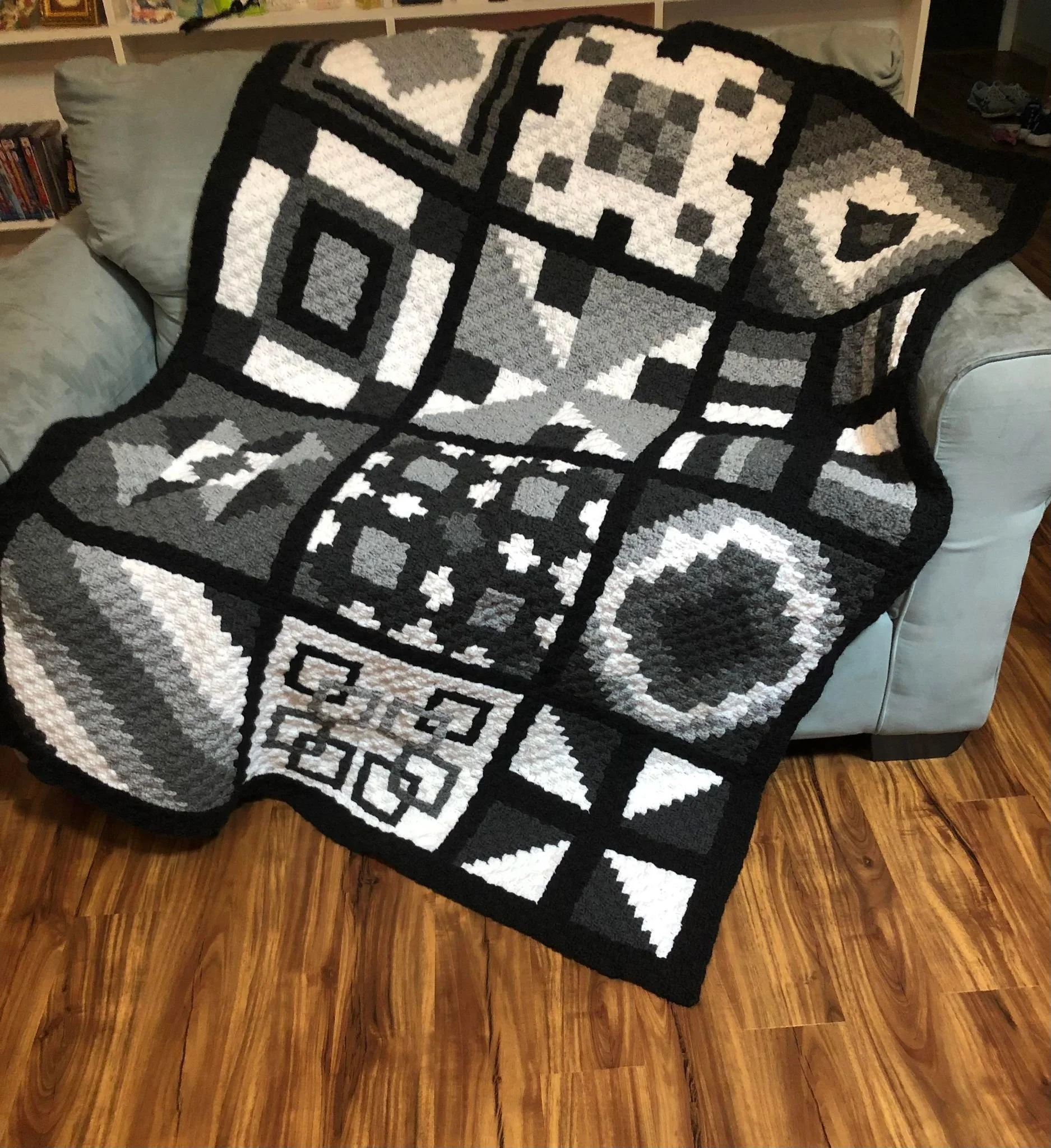 Quilt of Ages Afghan, C2C Crochet Pattern