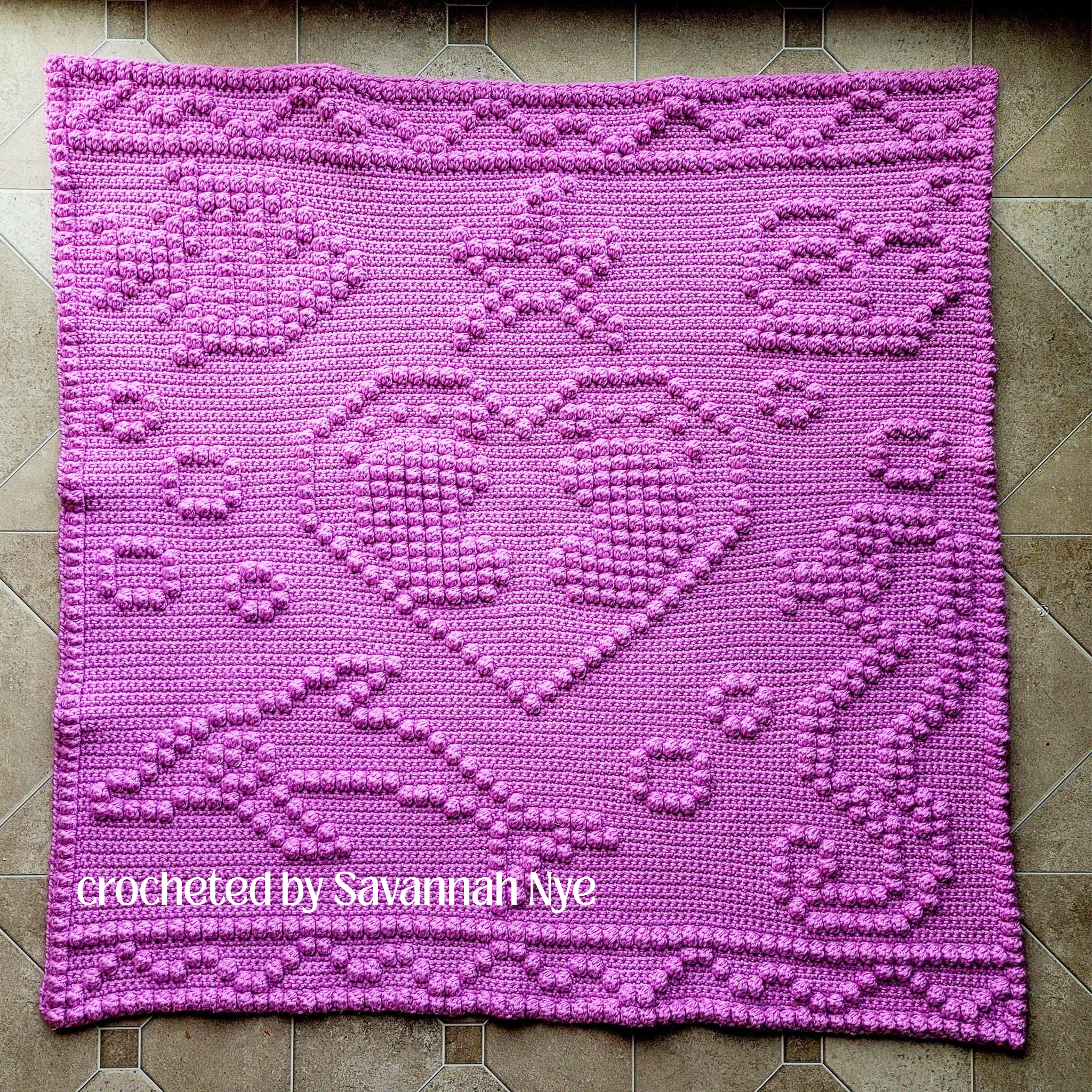 Sea Creatures Baby Afghan, Bobble Crochet Pattern