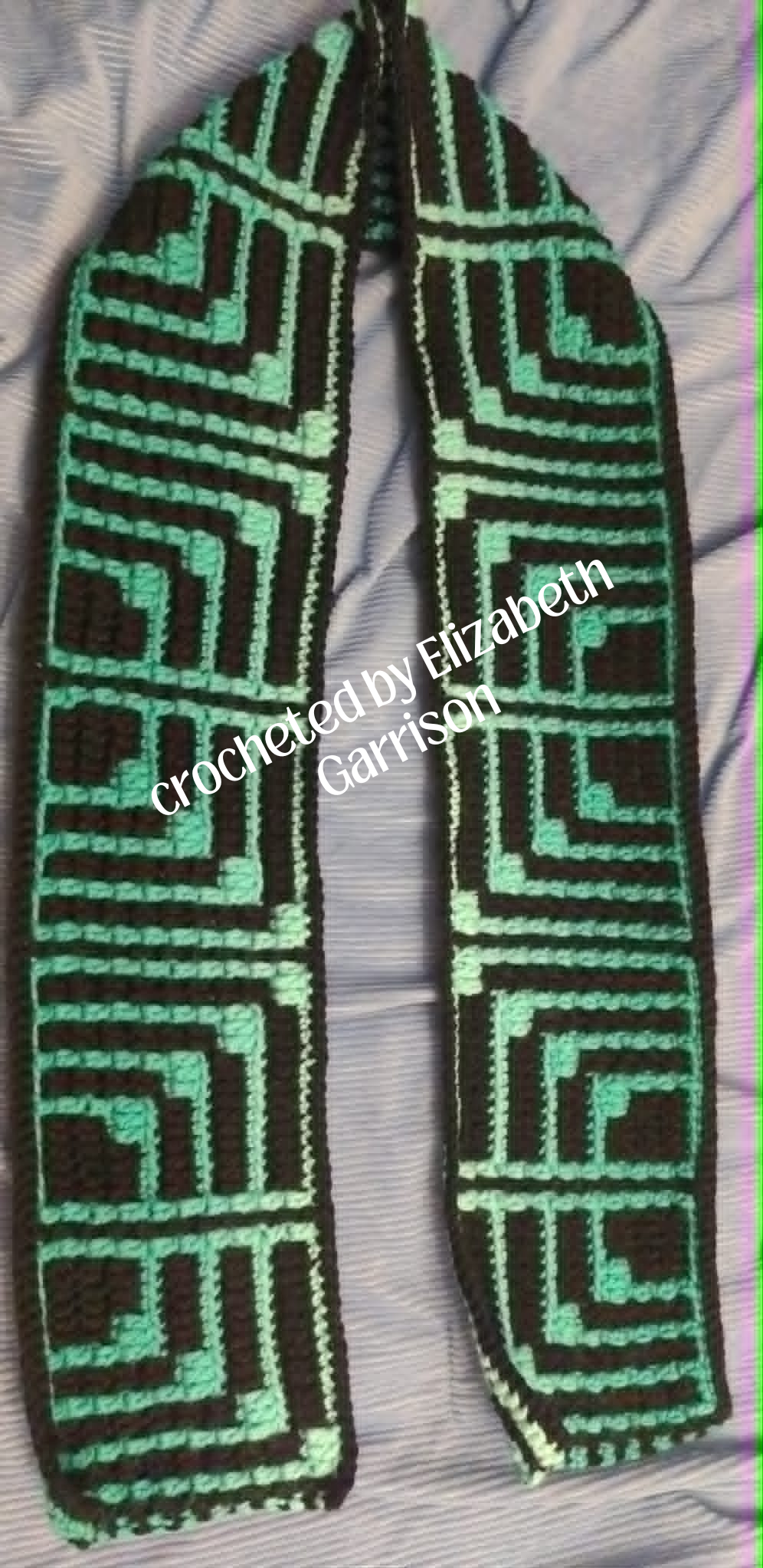 Cornerstone Overlay Mosaic Scarf Crochet Pattern