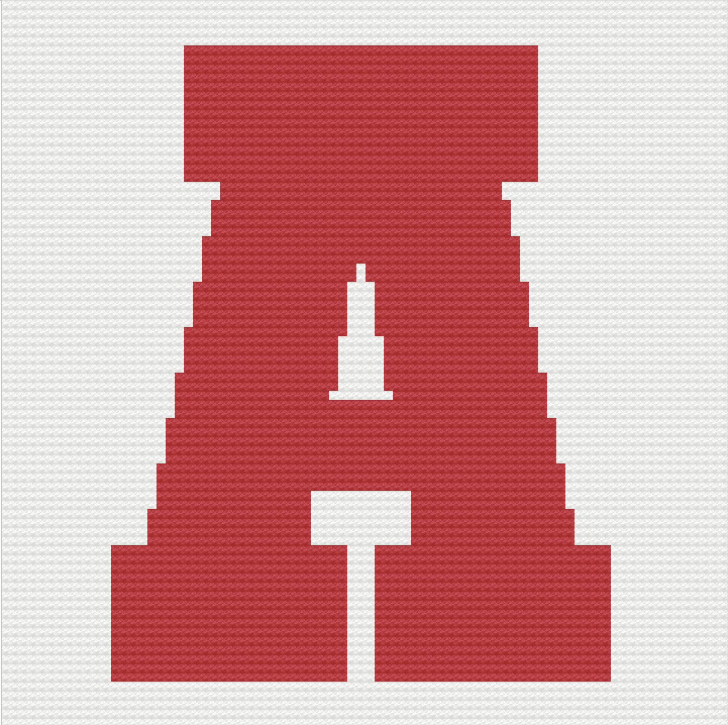 Letter A Varsity Afghan, C2C Crochet Pattern