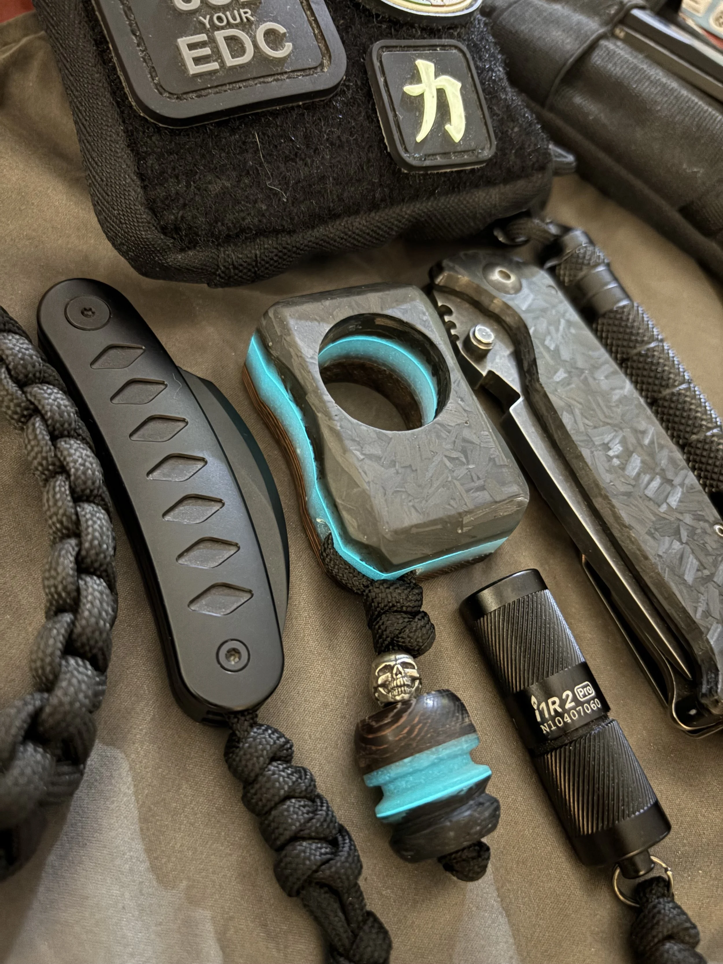 Blue and black knucks for jay