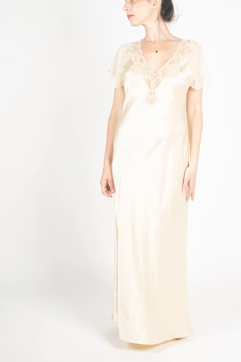 Valentino Satin Lace Slip Dress — Hungry Eyes Vintage