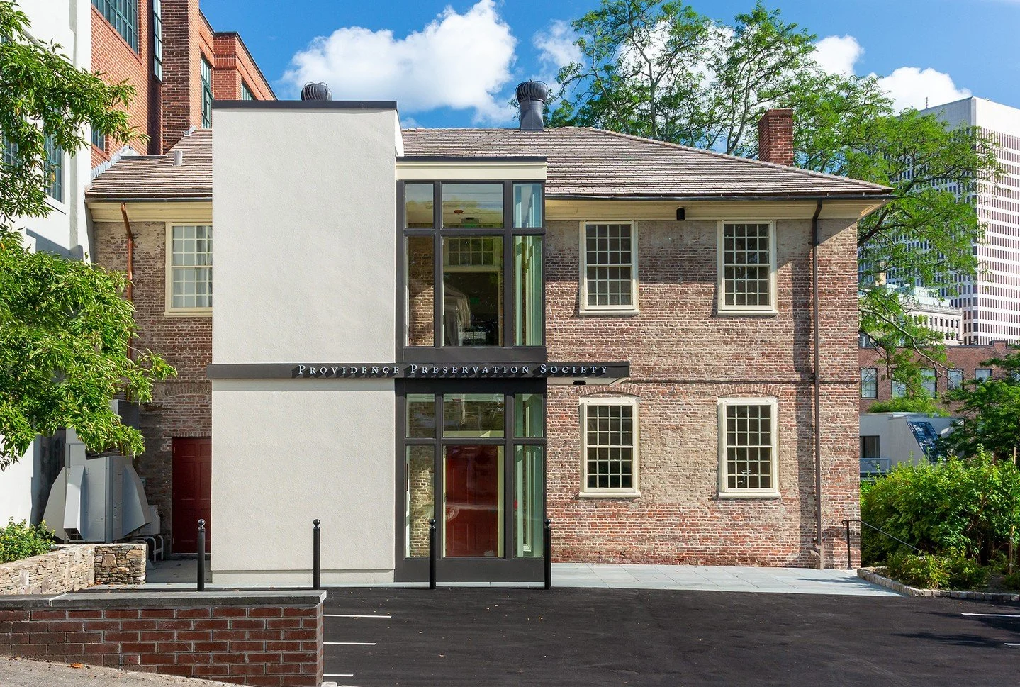 This Historic renovation was completed for the Providence Preservation Society. 
The project scope included an ADA elevator on the exterior of the building and interior renovations! Yeah Boy!