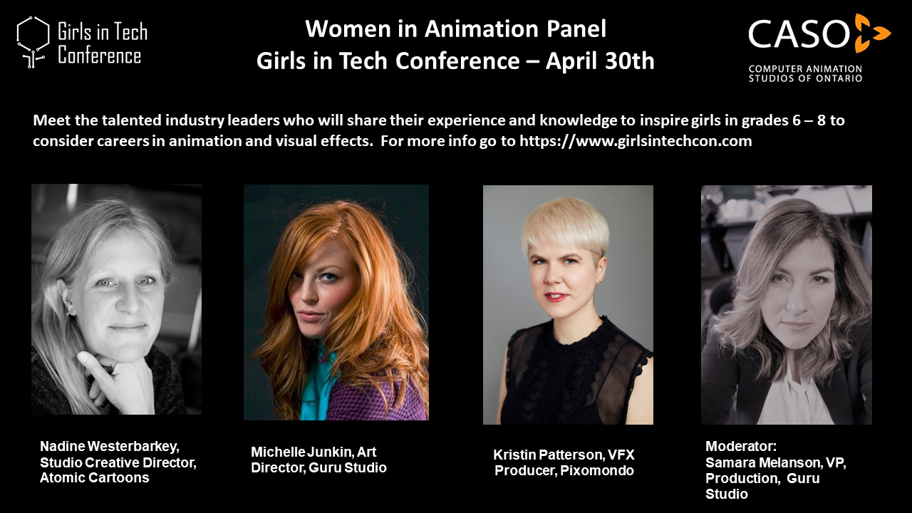 Women in Animation Panel - Girls in Tech Conference April 30th, 2022