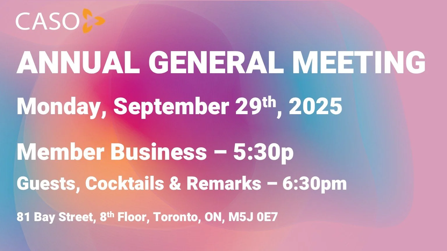 CASO 2025 AGM, September 29th, 2025