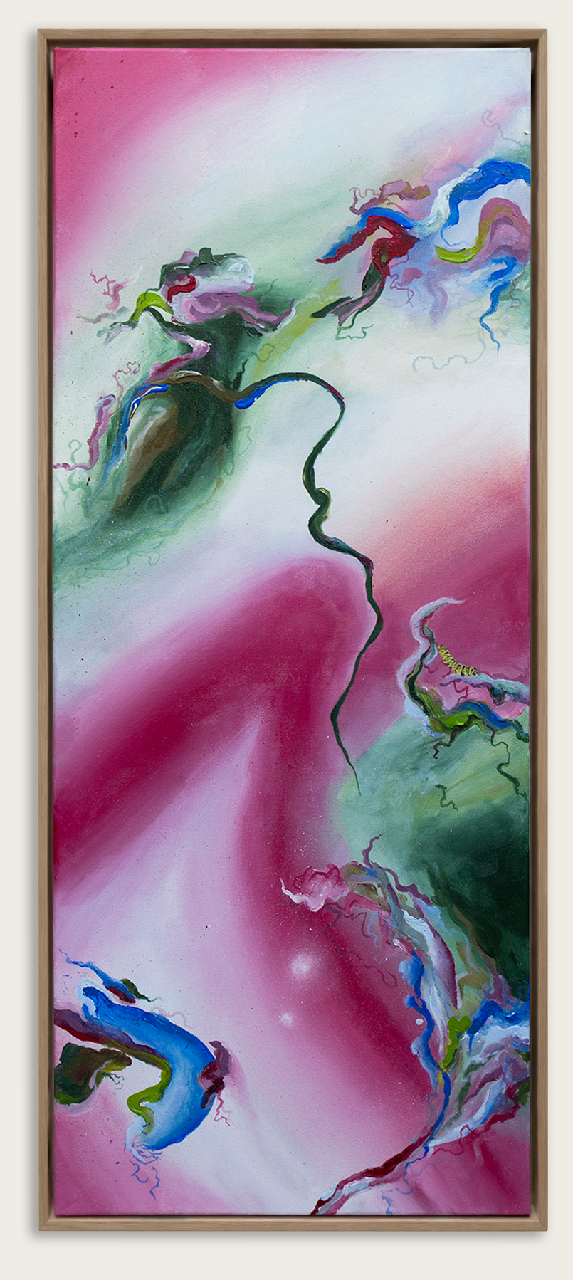 Abstract acrylic painting inspired by nature