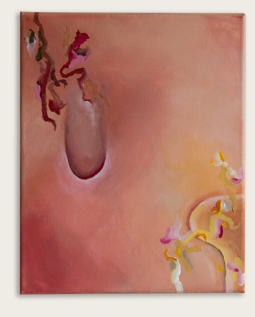 Abstract acrylic painting inspired by nature
