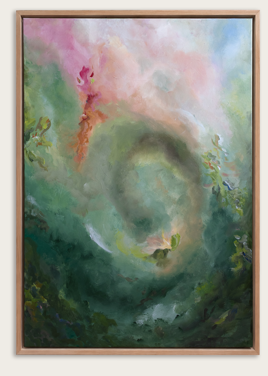Abstract acrylic painting inspired by nature