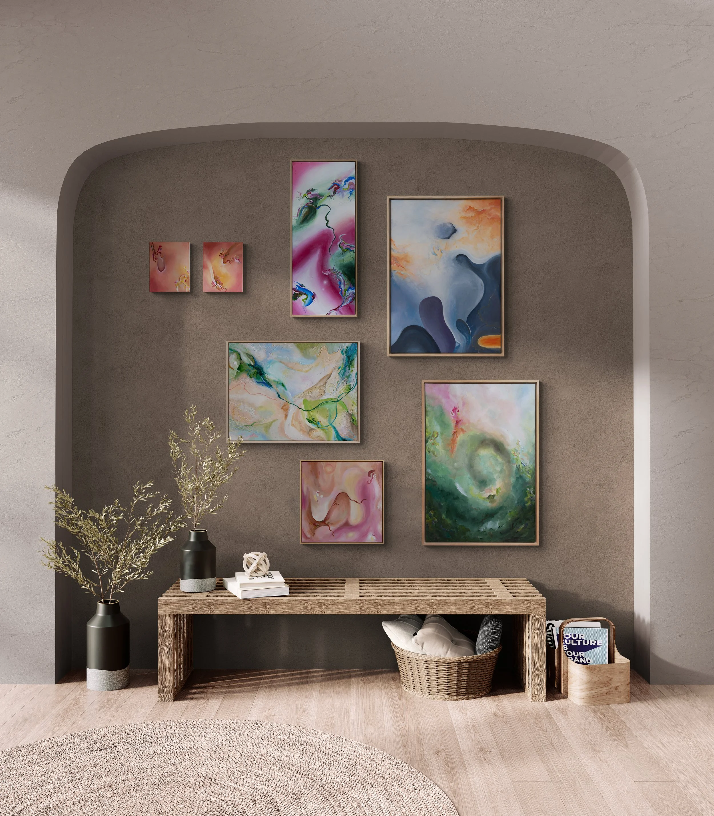Abstract painting collection Wroclaw Poland