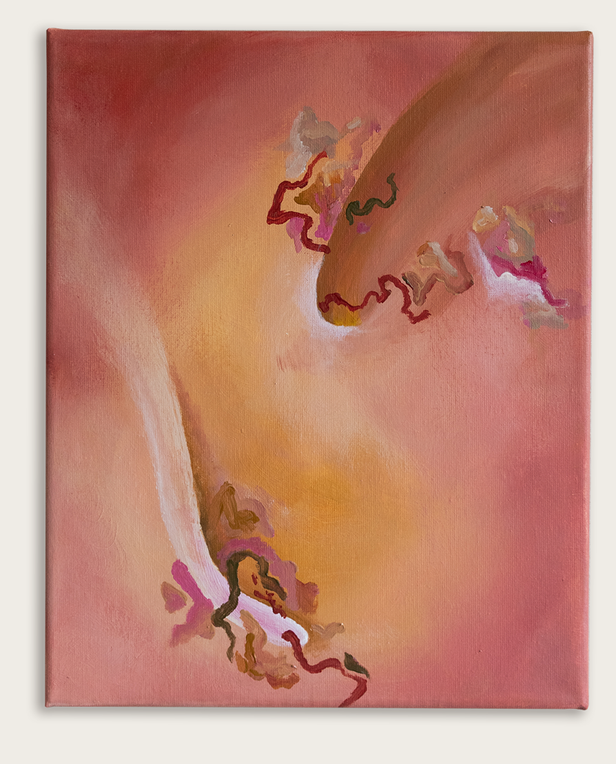 Abstract acrylic painting inspired by nature
