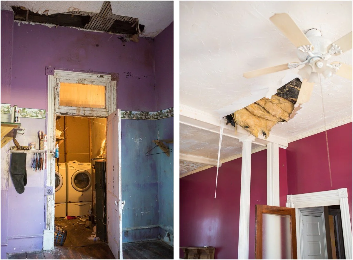 Just two examples of the condition the home is in now… yikes!
