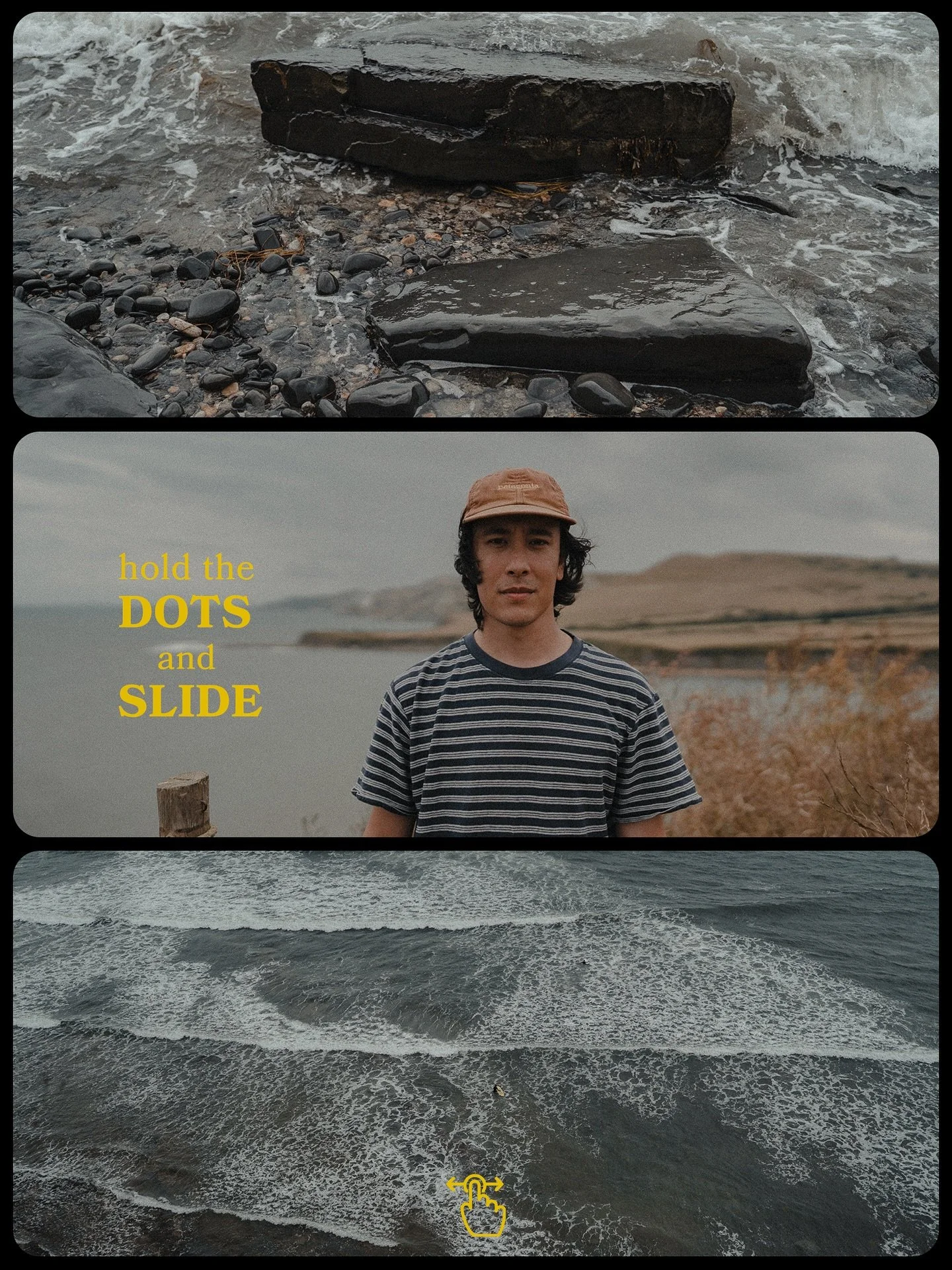 Hold the dots and swipe your finger right ↔️ // Snapped these impressions on a windy day on the south coast of England. Had a legendary fish and chips shortly afterwards! It’s always nice once in a while to visit the motherland 🏴?