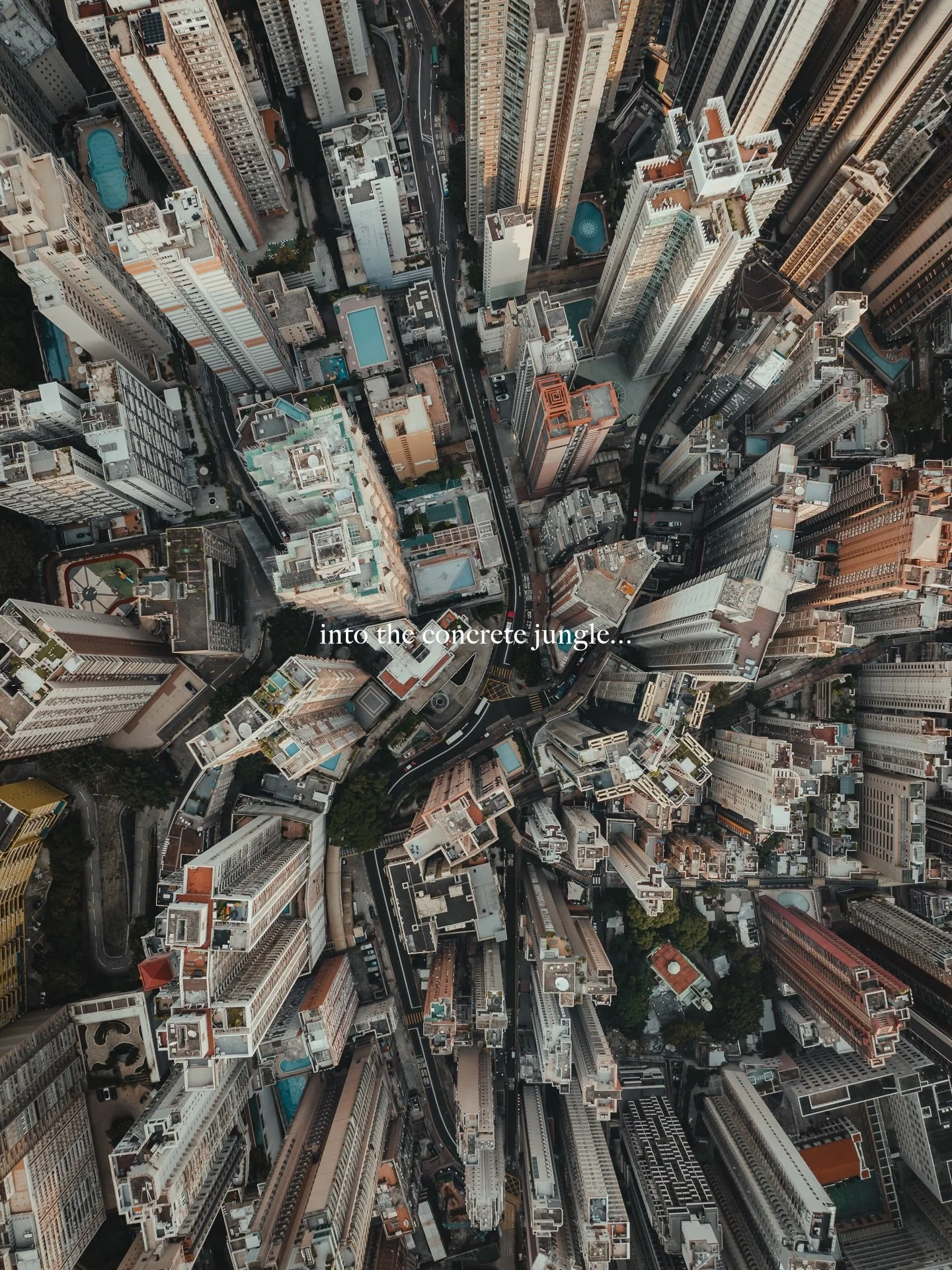 A series dedicated to the exploration of Hong Kong&lsquo;s concrete jungle. There&lsquo;s something so satisfying about looking for shape and structure in the blocky expanses of big cites. When viewed from above or up high, these towering structures 