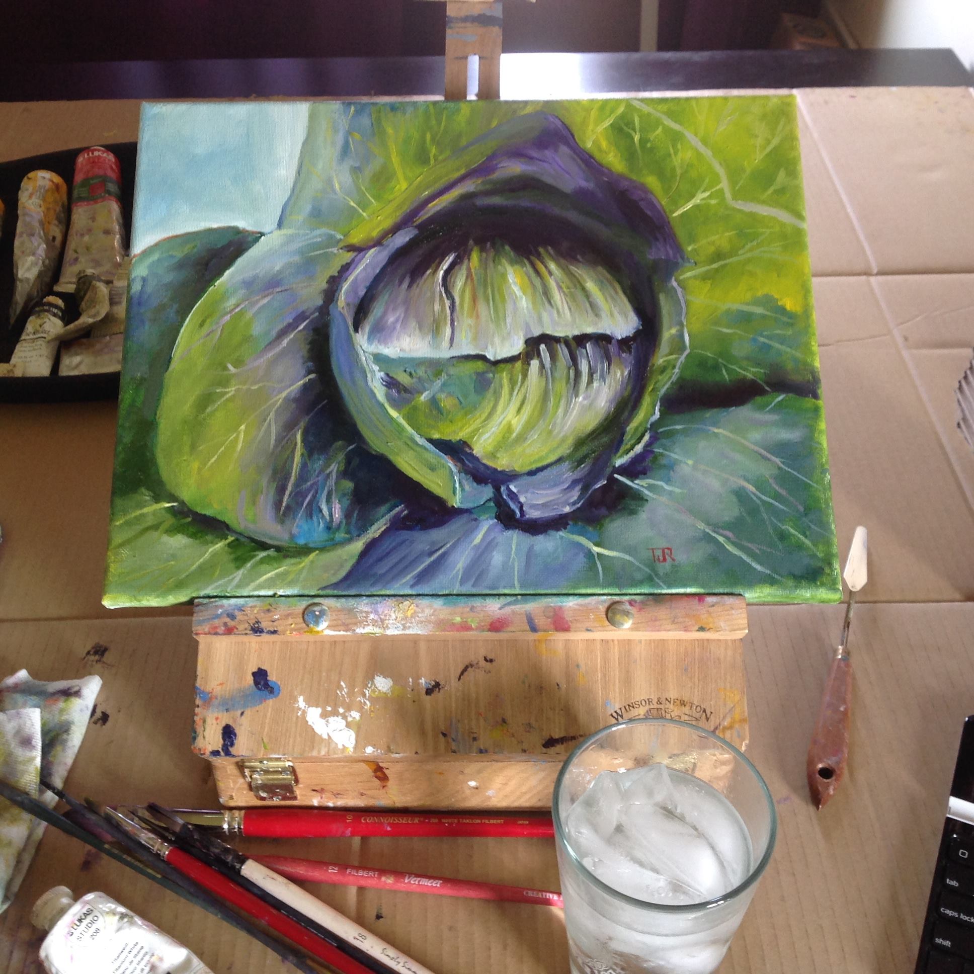 11" X 14"  Open Cabbage $285