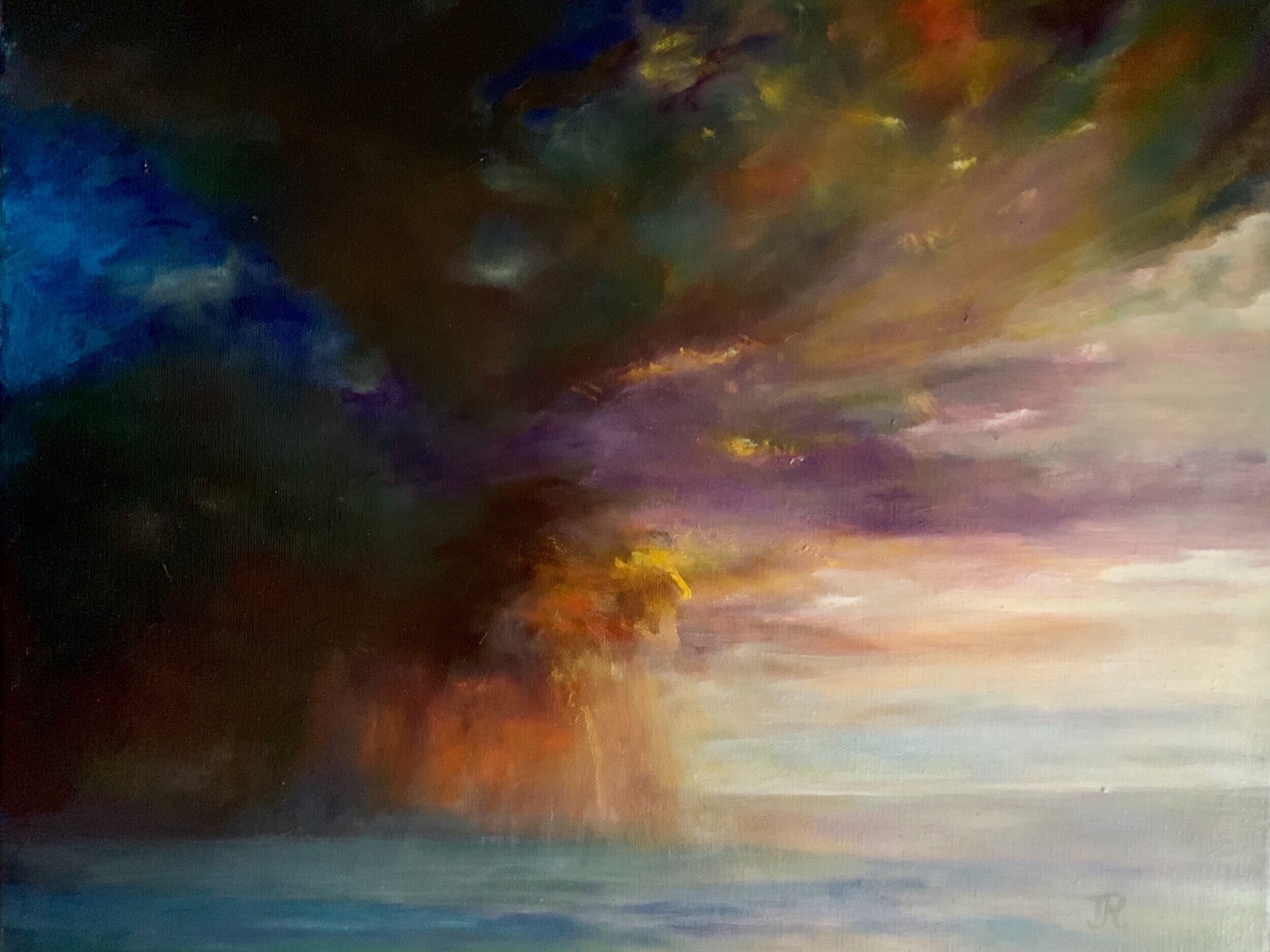 Storm over the ocean  SOLD