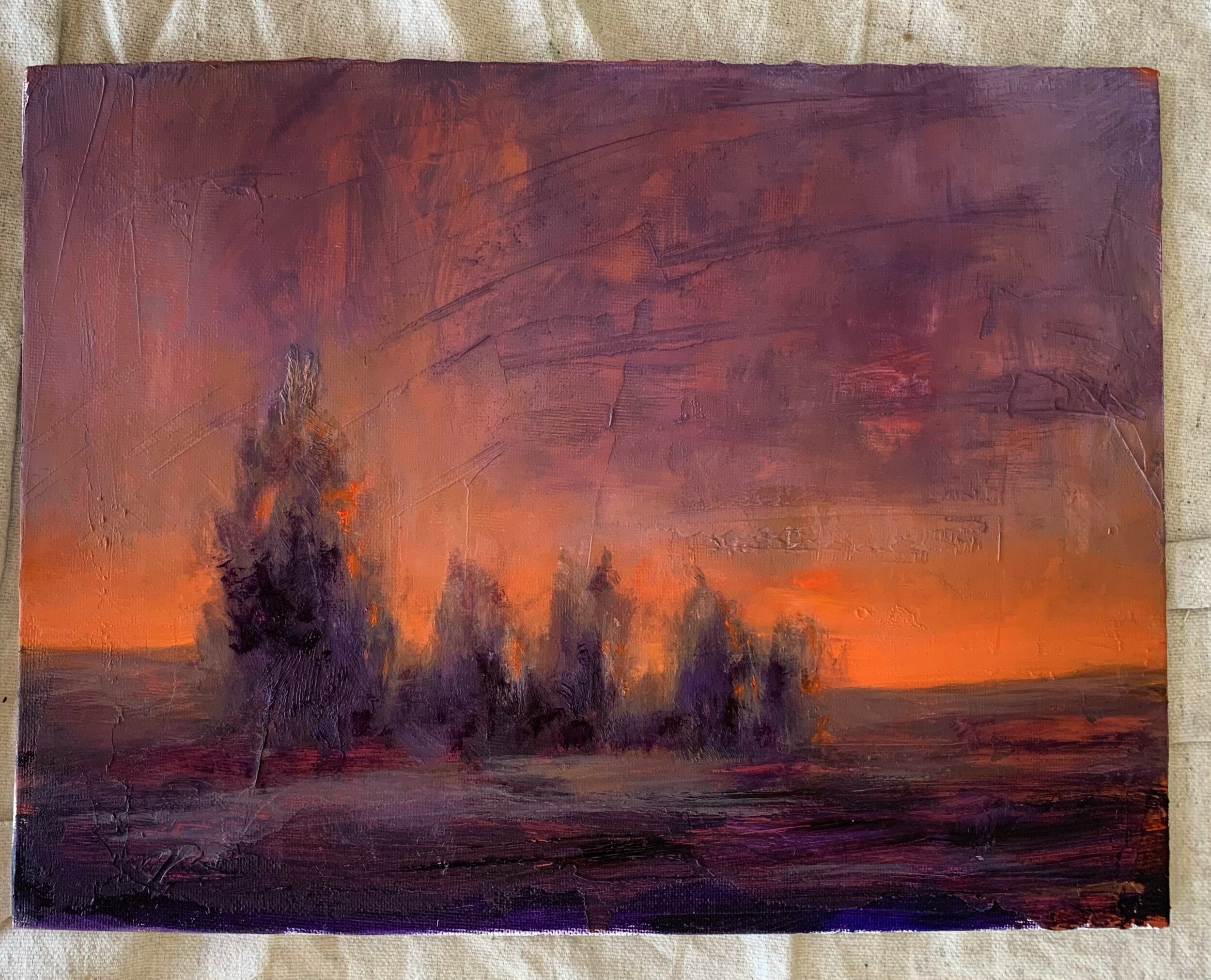 Evening Fire 10" X 12"  $300