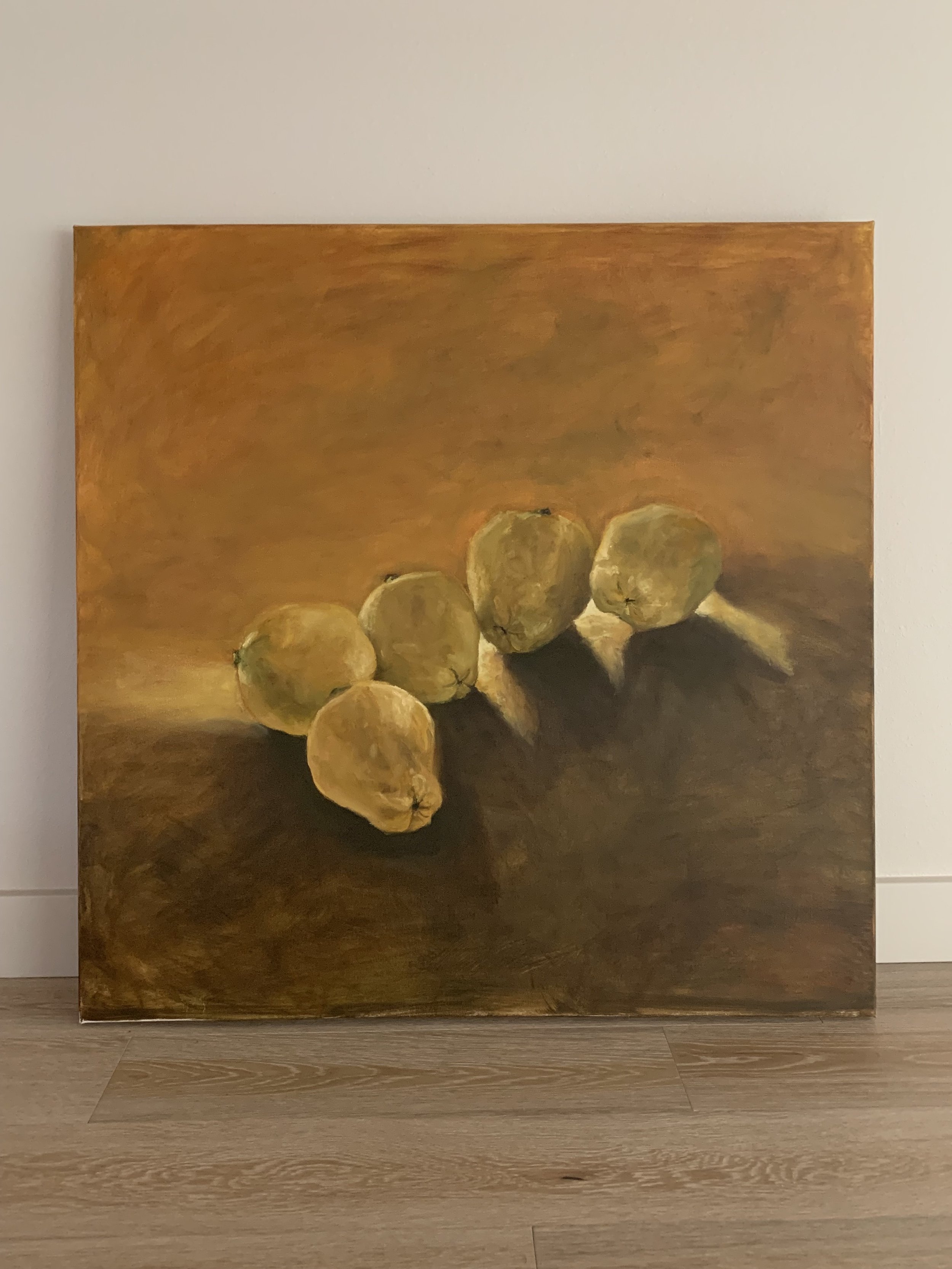 Five Quince 3' X3' oil on canvas $1200