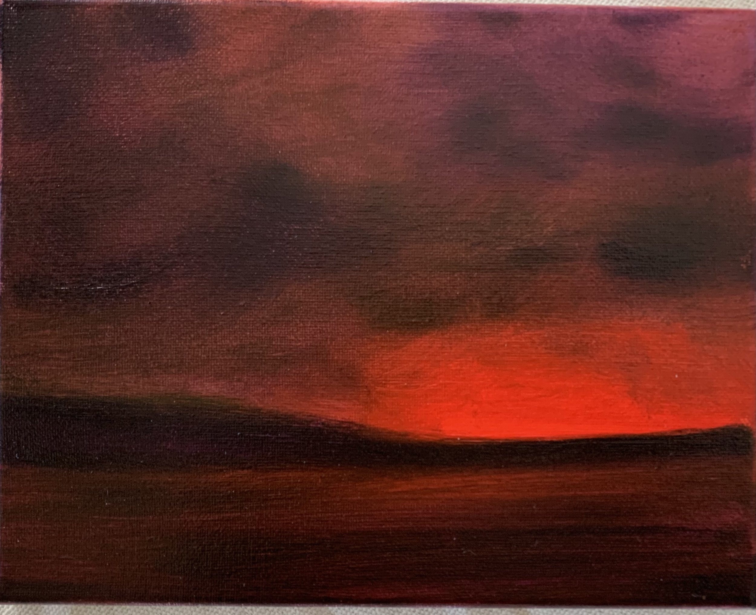 "Embers” Oil on canvas 8" X 10" SOLD