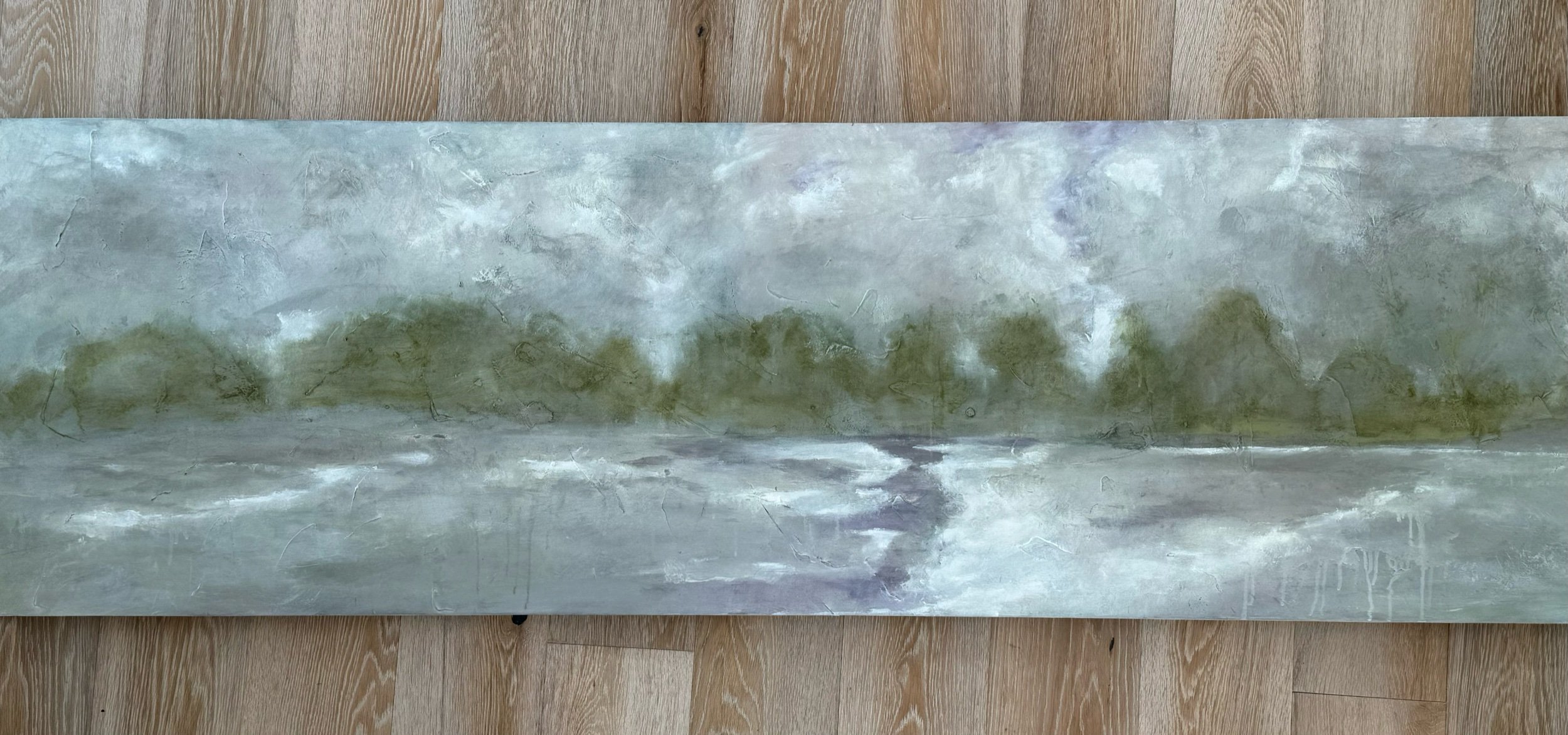 “Winter Thaw” 72” X 20” oil on 1" gallery wrapped canvas SOLD