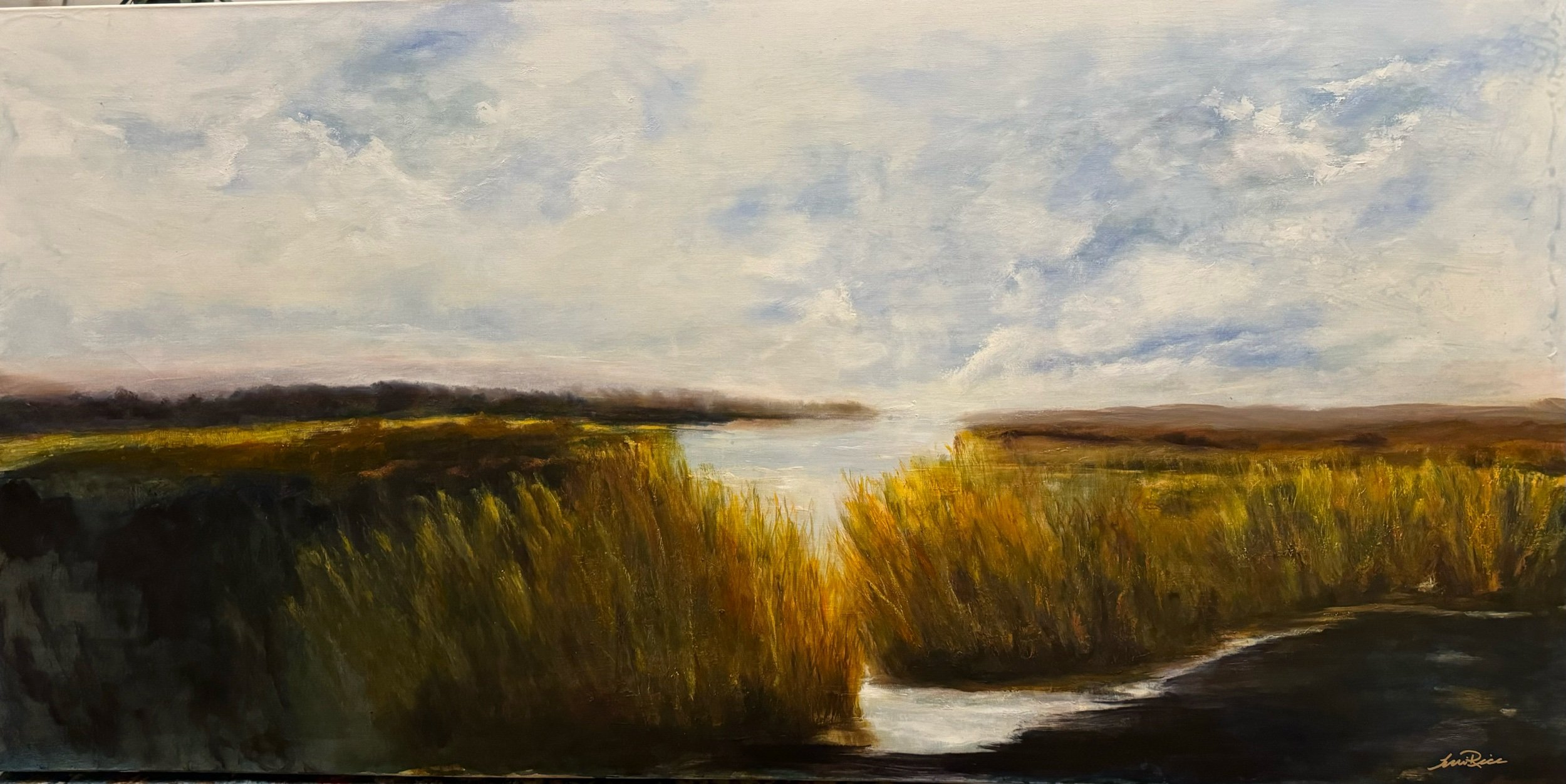 30” X 60” “New Day” oil on gallery wrapped canvas $1500
